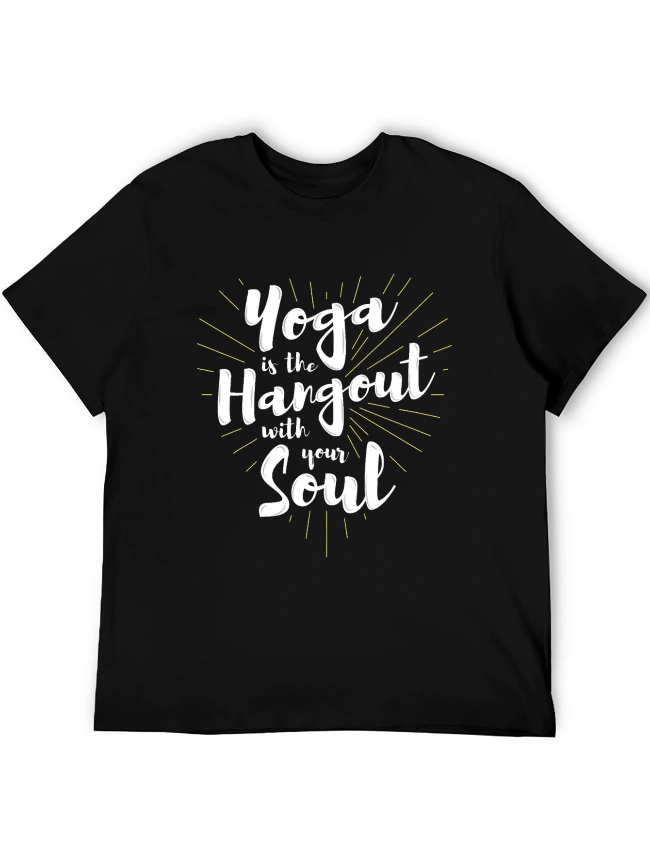 Black Yoga is the Hangout with Your Soul T-Shirt view 5