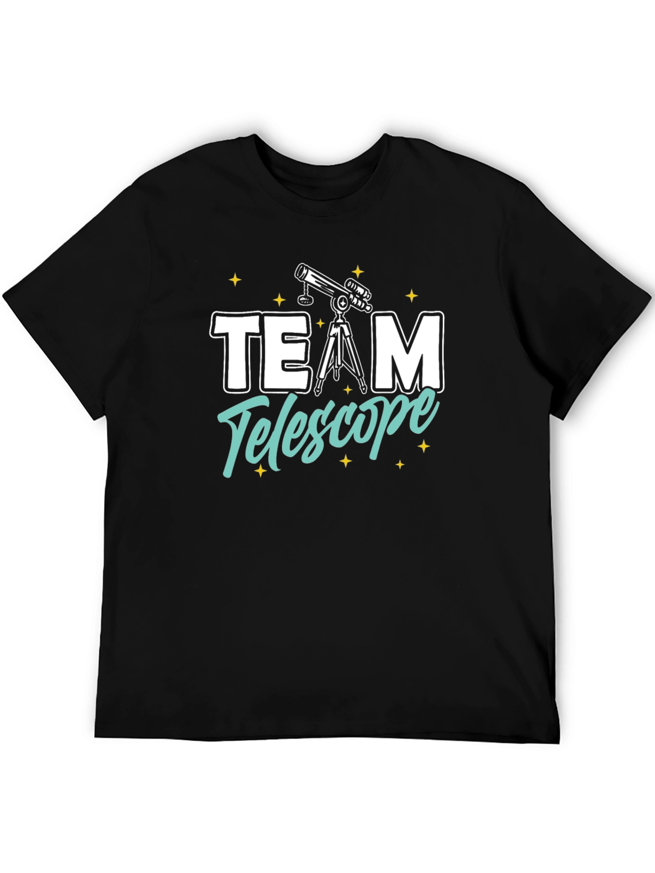 Black Team Telescope Black Graphic Tee view 5