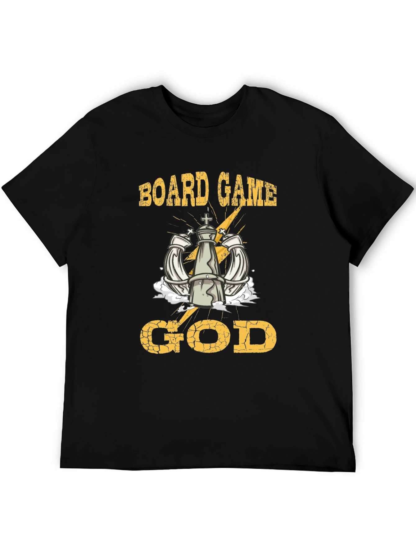 Black Board Game God Black Graphic Tee view 5