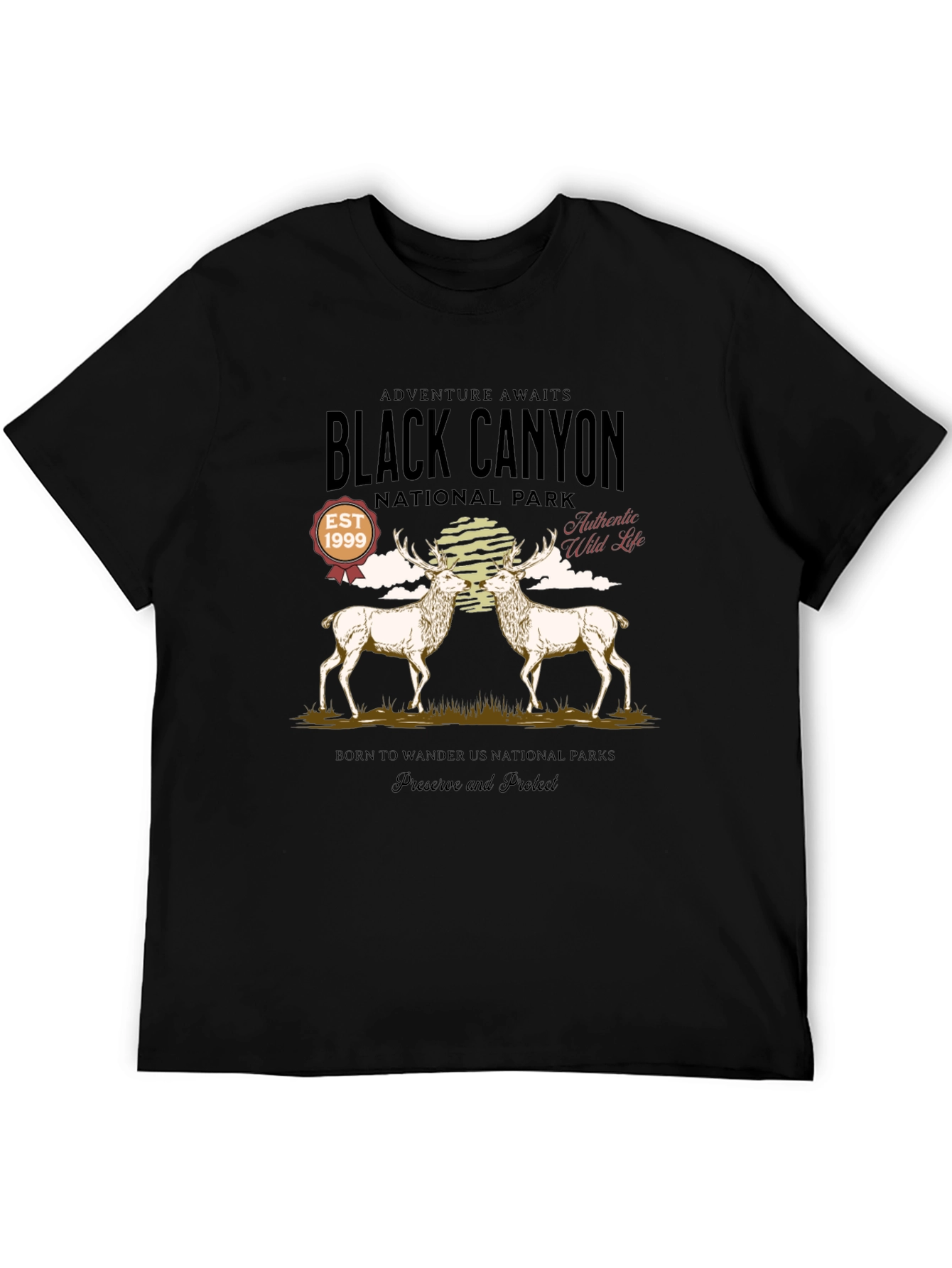 Black Black Canyon National Park Deer Graphic Tee view 5