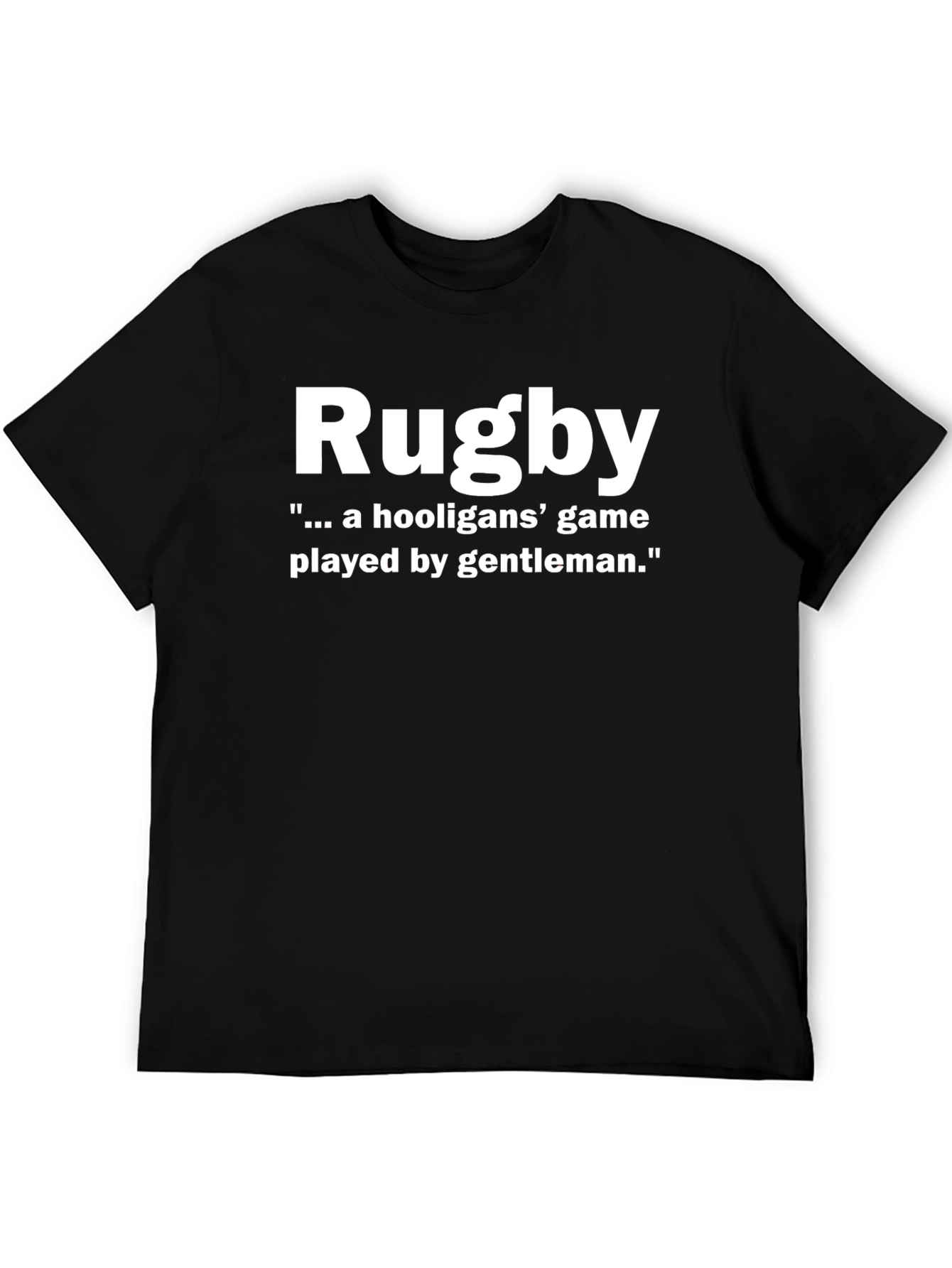 Black Rugby Hooligans Gentleman T-Shirt view 5