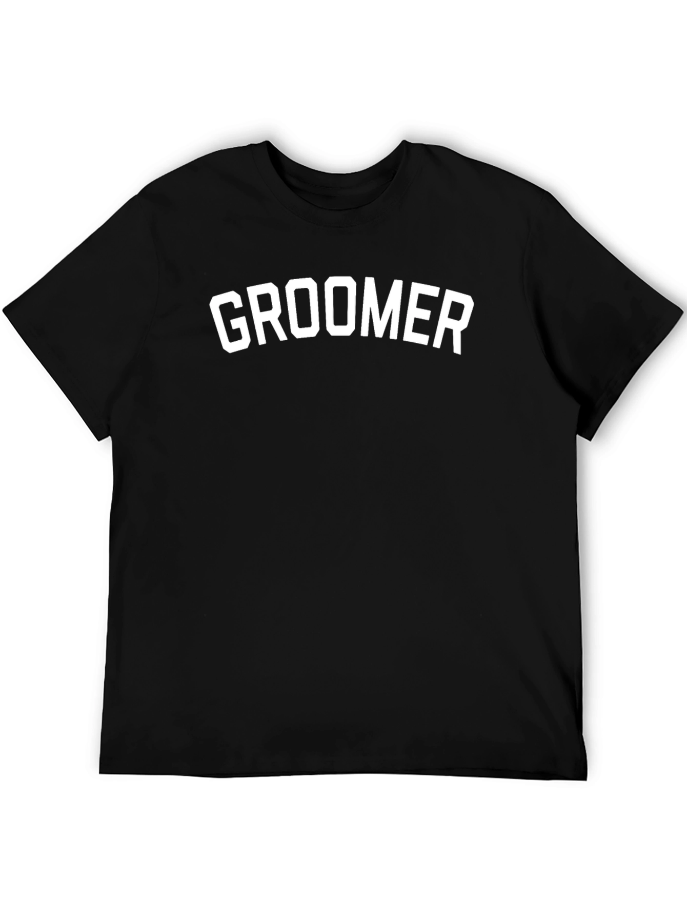 Black GROOMER Bold Text T-Shirt - Statement Tee view 5