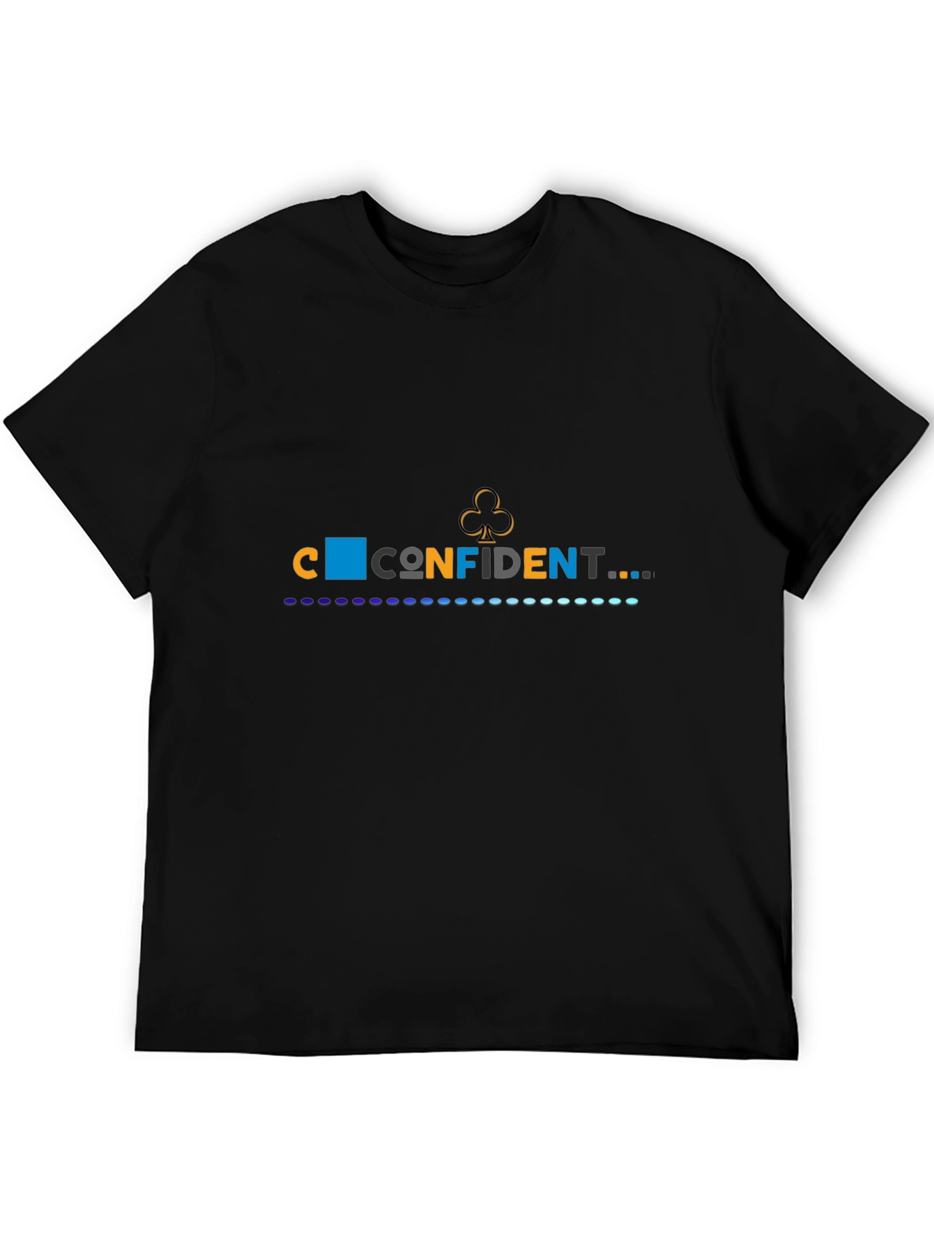 Black Confident Graphic Print Black T-Shirt view 5
