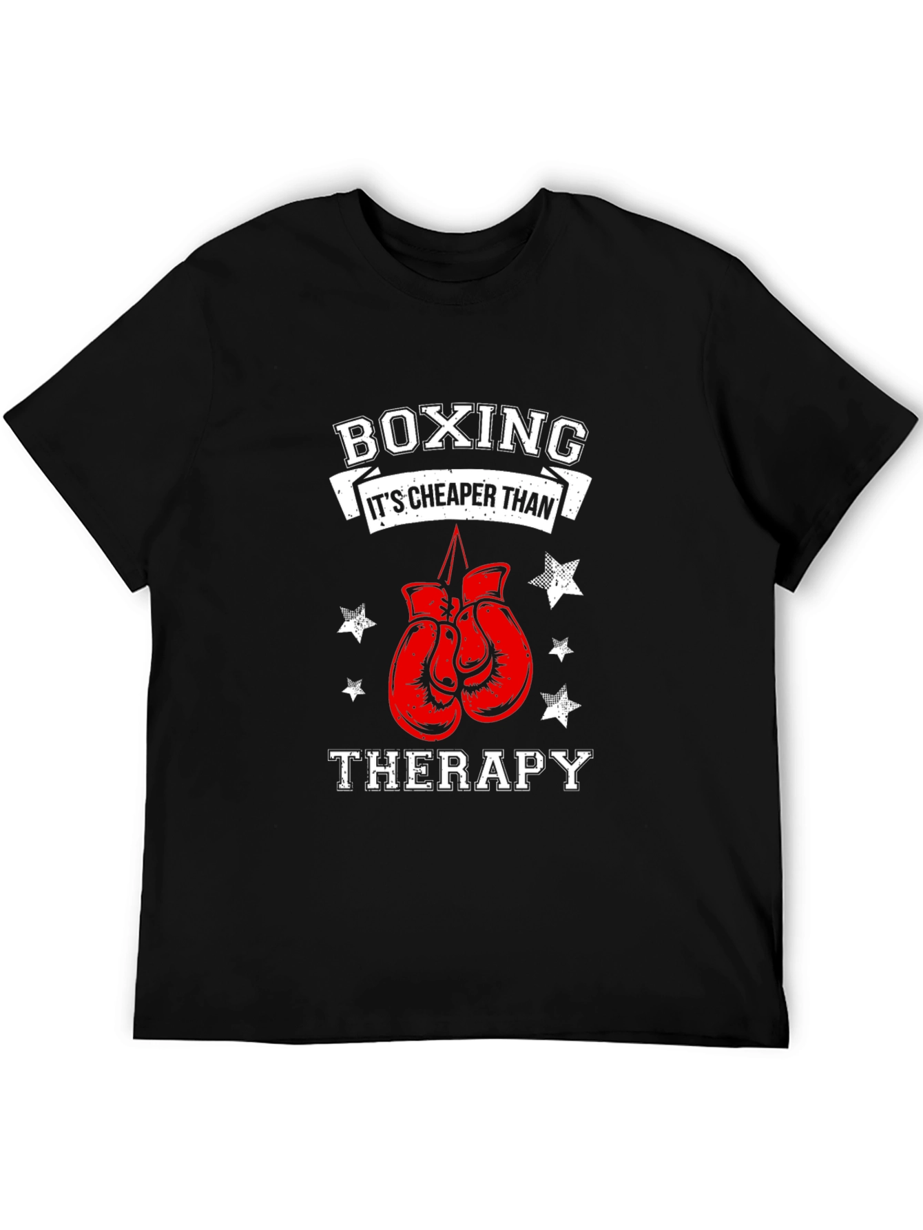 Black Boxing Cheaper Than Therapy Graphic Tee view 5