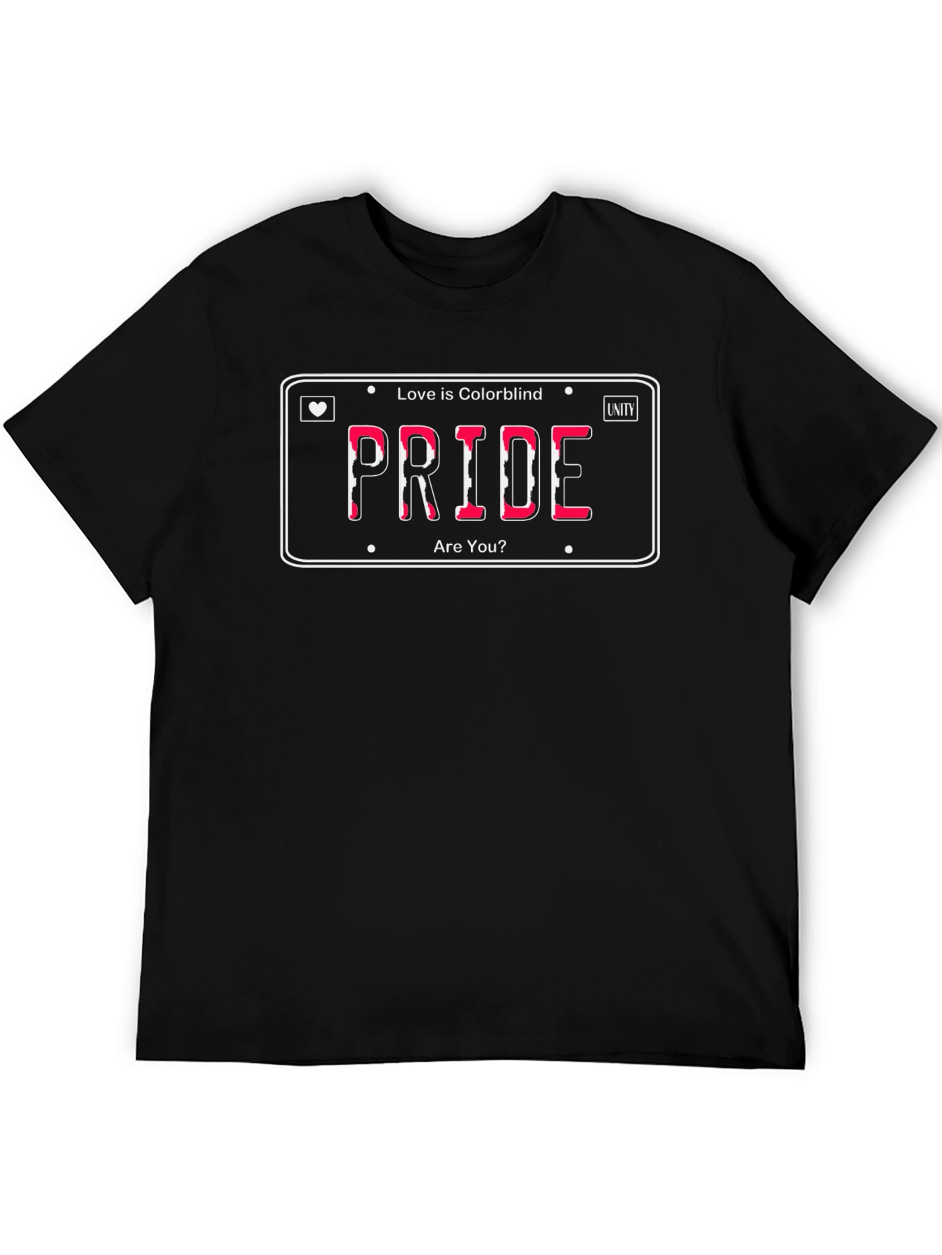 Black Pride Love Is Colorblind Black T-Shirt view 5