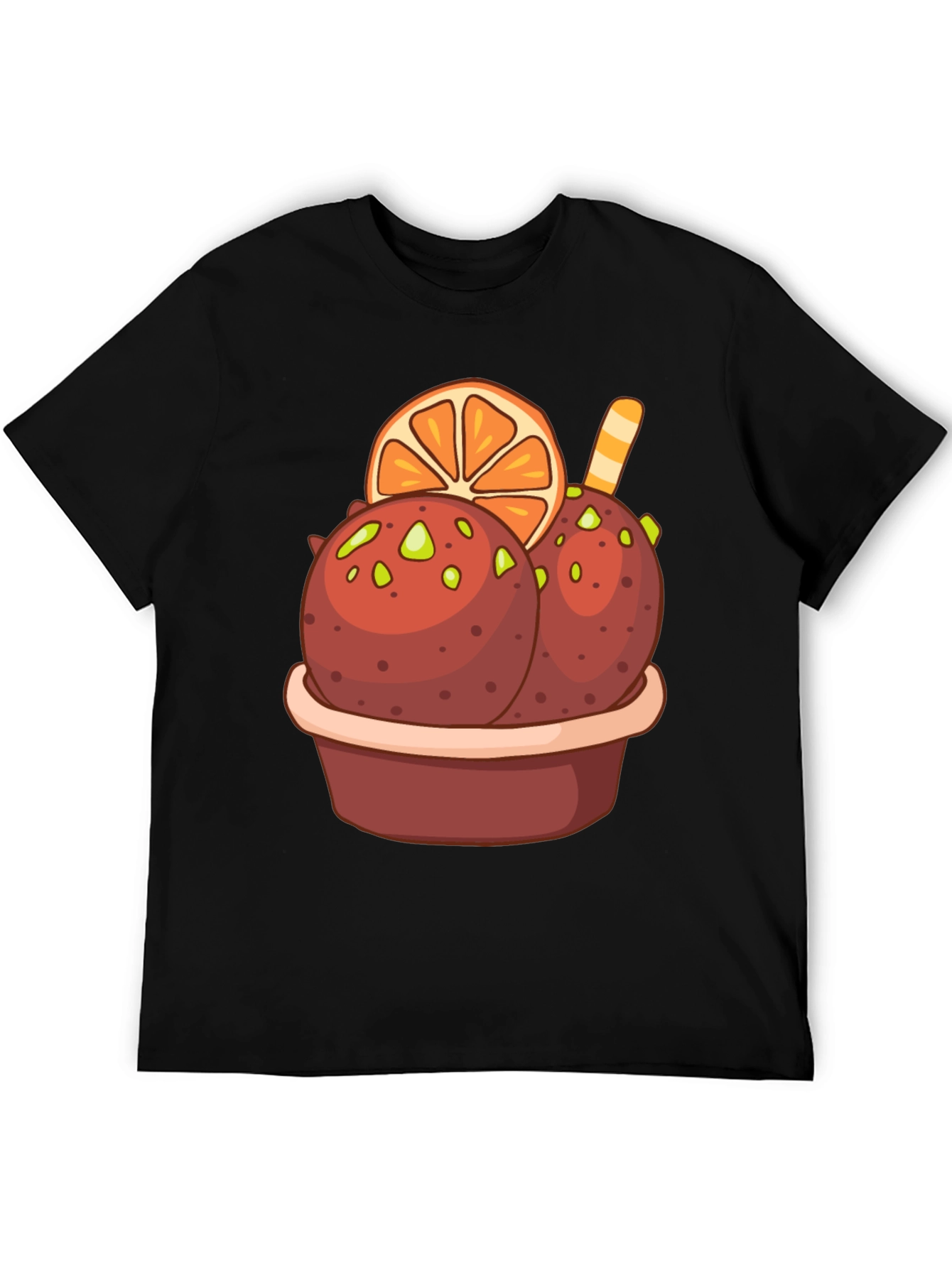 Black Ice Cream Dessert Graphic Tee view 5