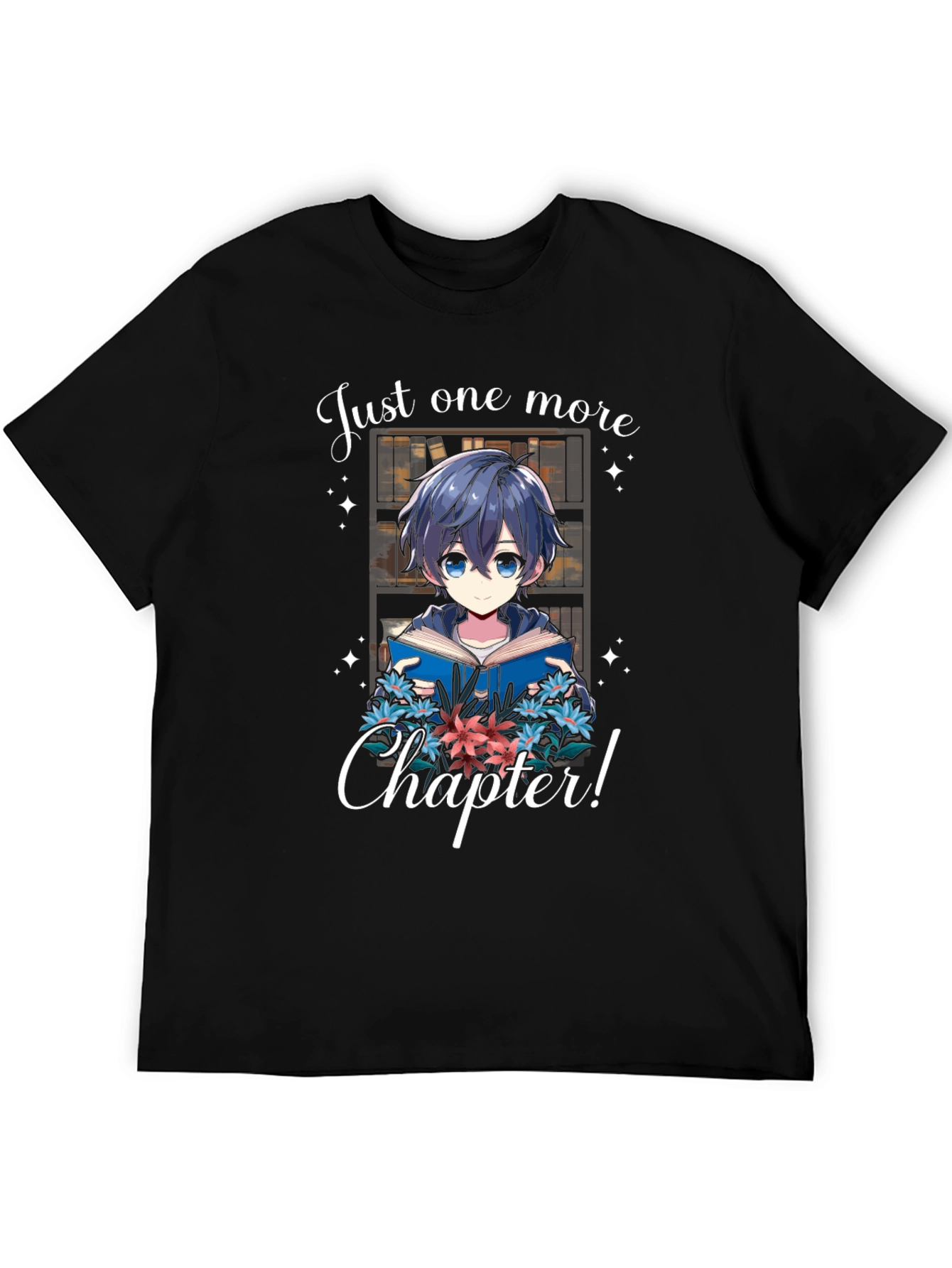 Black Just One More Chapter T-Shirt Anime Book Lover view 5