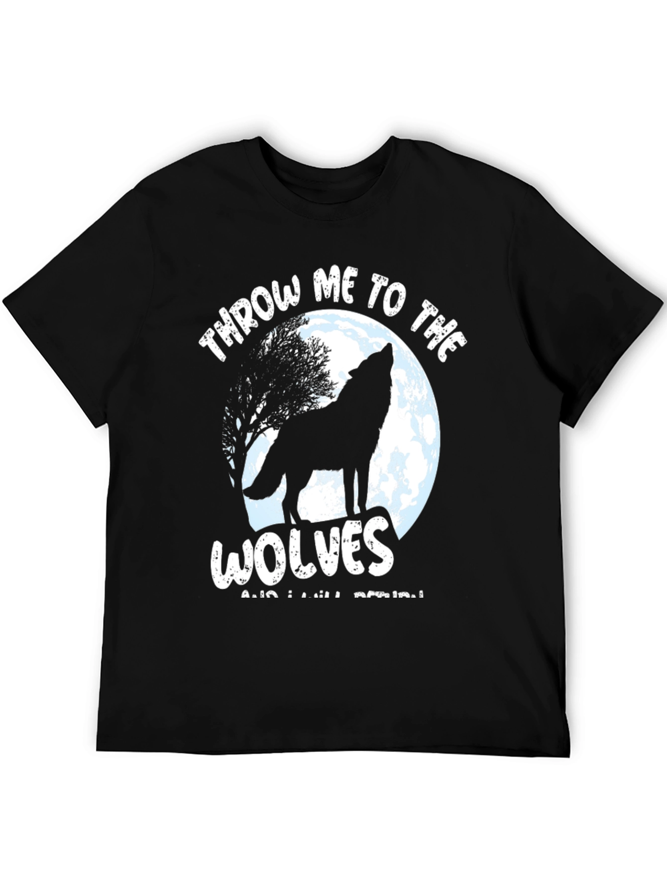 Black Throw Me To The Wolves Black T-Shirt view 5