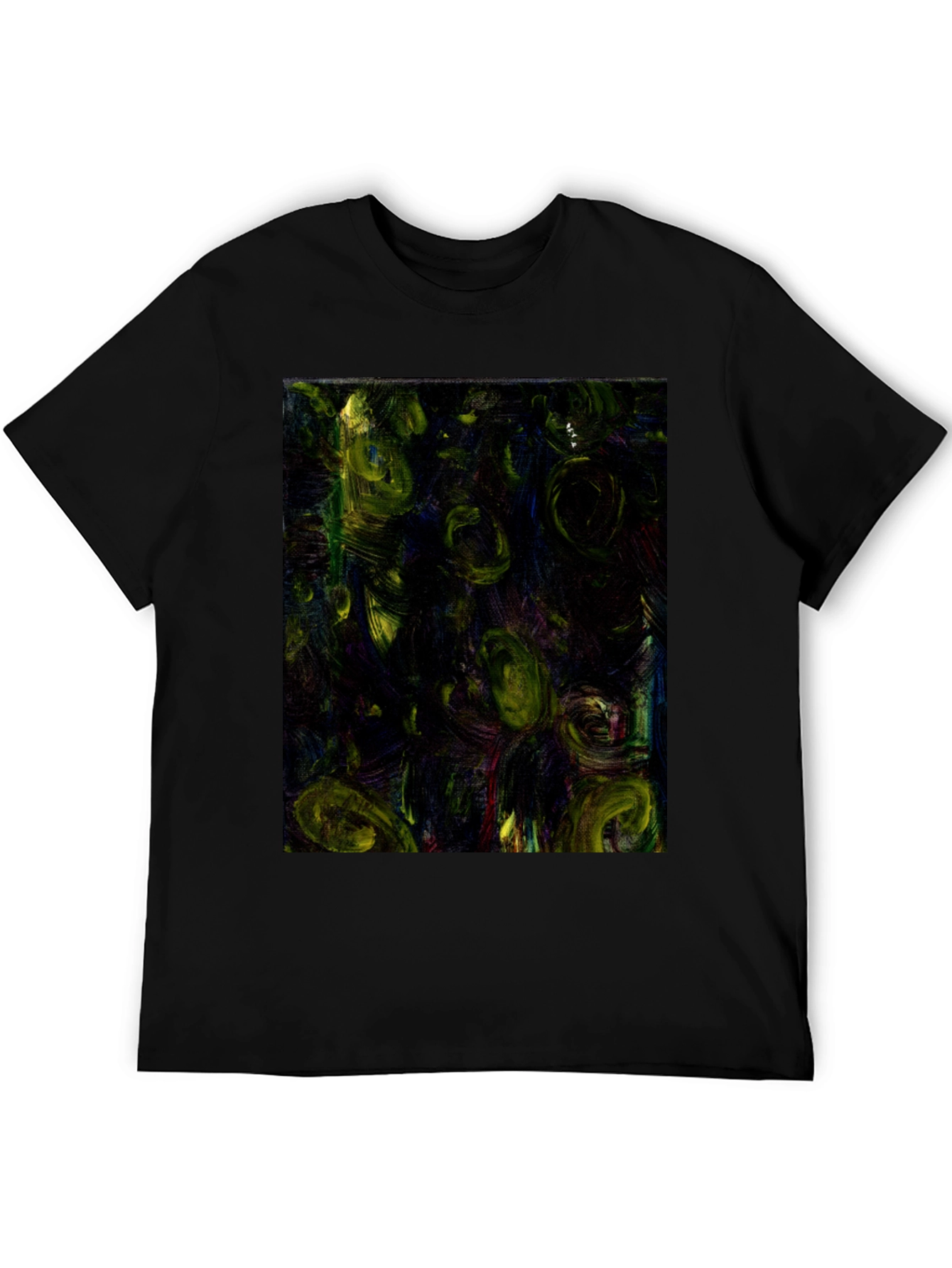 Black Abstract Art Print Black T-Shirt view 5