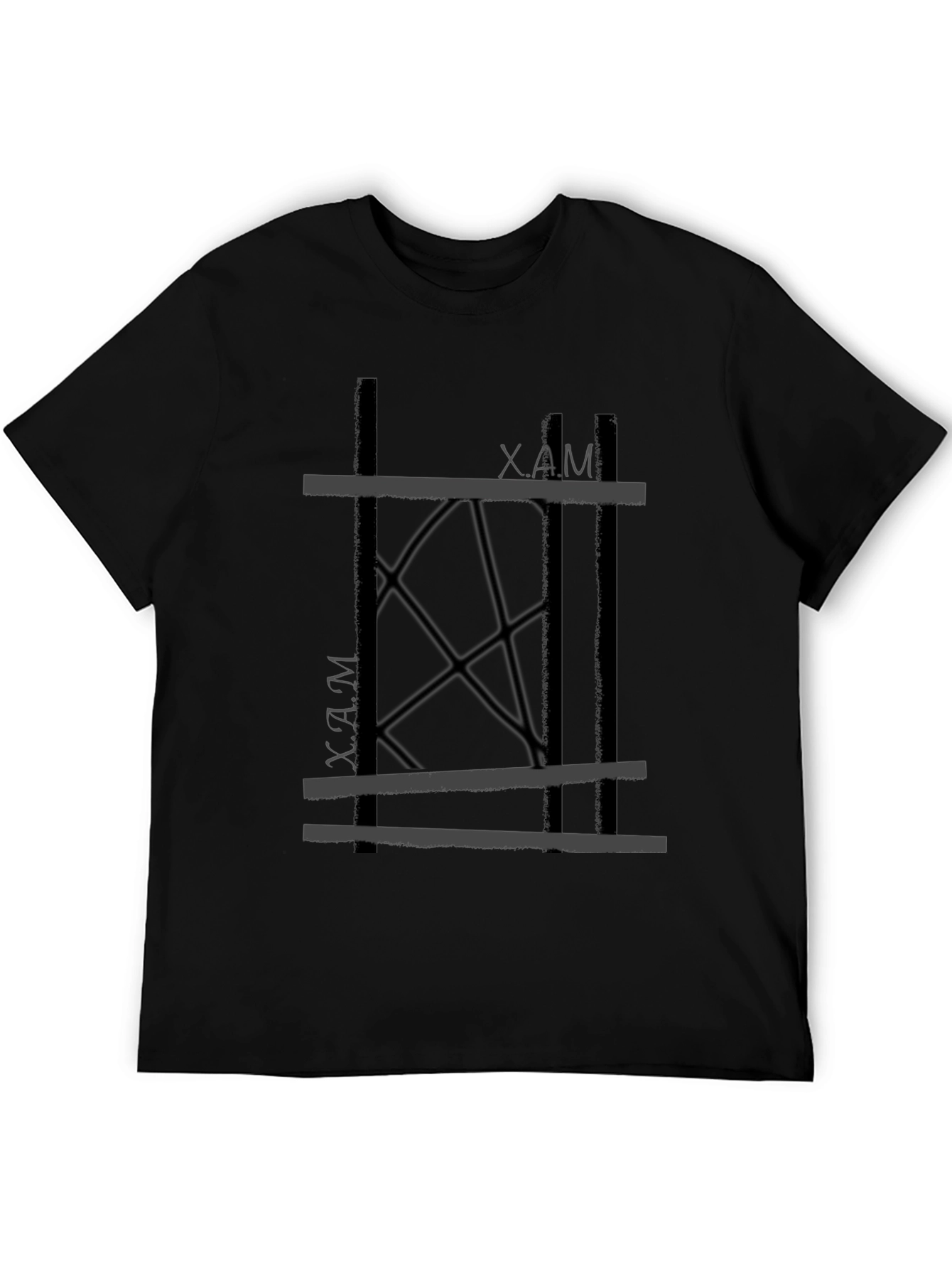 Black Abstract Graphic Print Black T-Shirt view 5