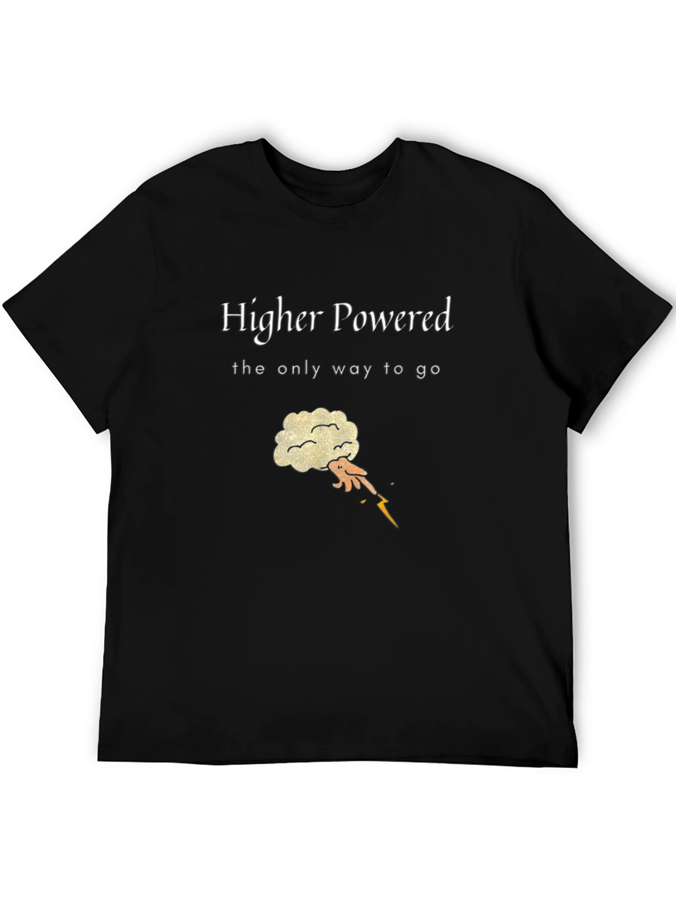 Black Higher Powered Graphic Tee - Stylish Black T-Shirt view 5