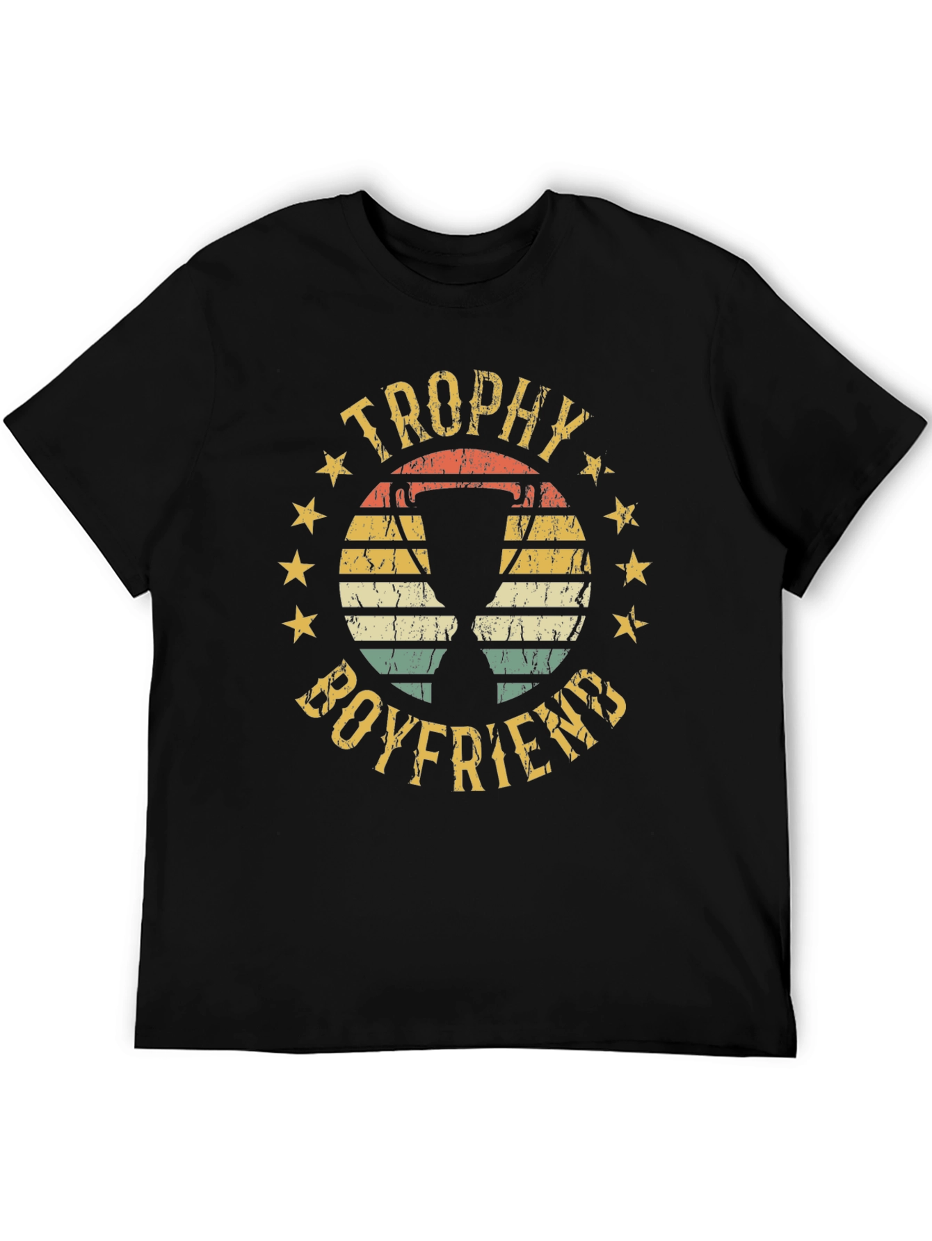 Black Trophy Boyfriend Retro Graphic Tee view 5