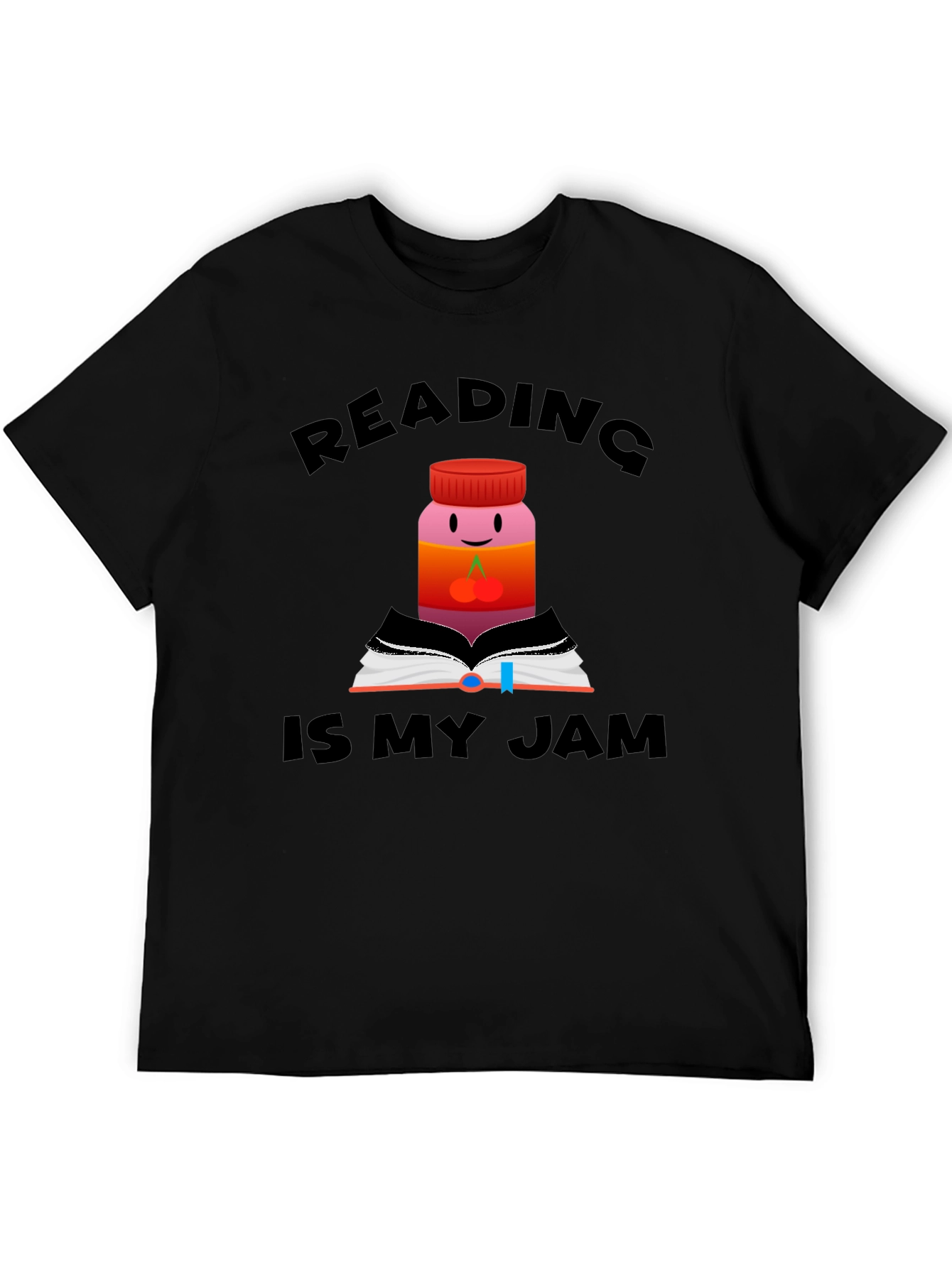 Black Reading is My Jam Funny T-Shirt view 5