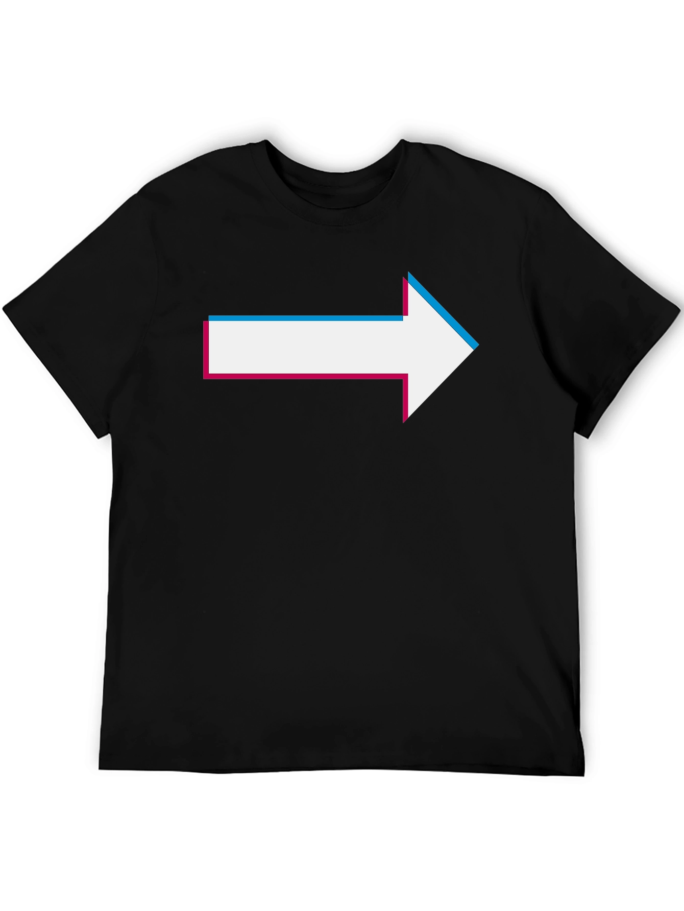 Black Arrow Graphic Tee - Casual Black T-Shirt view 5