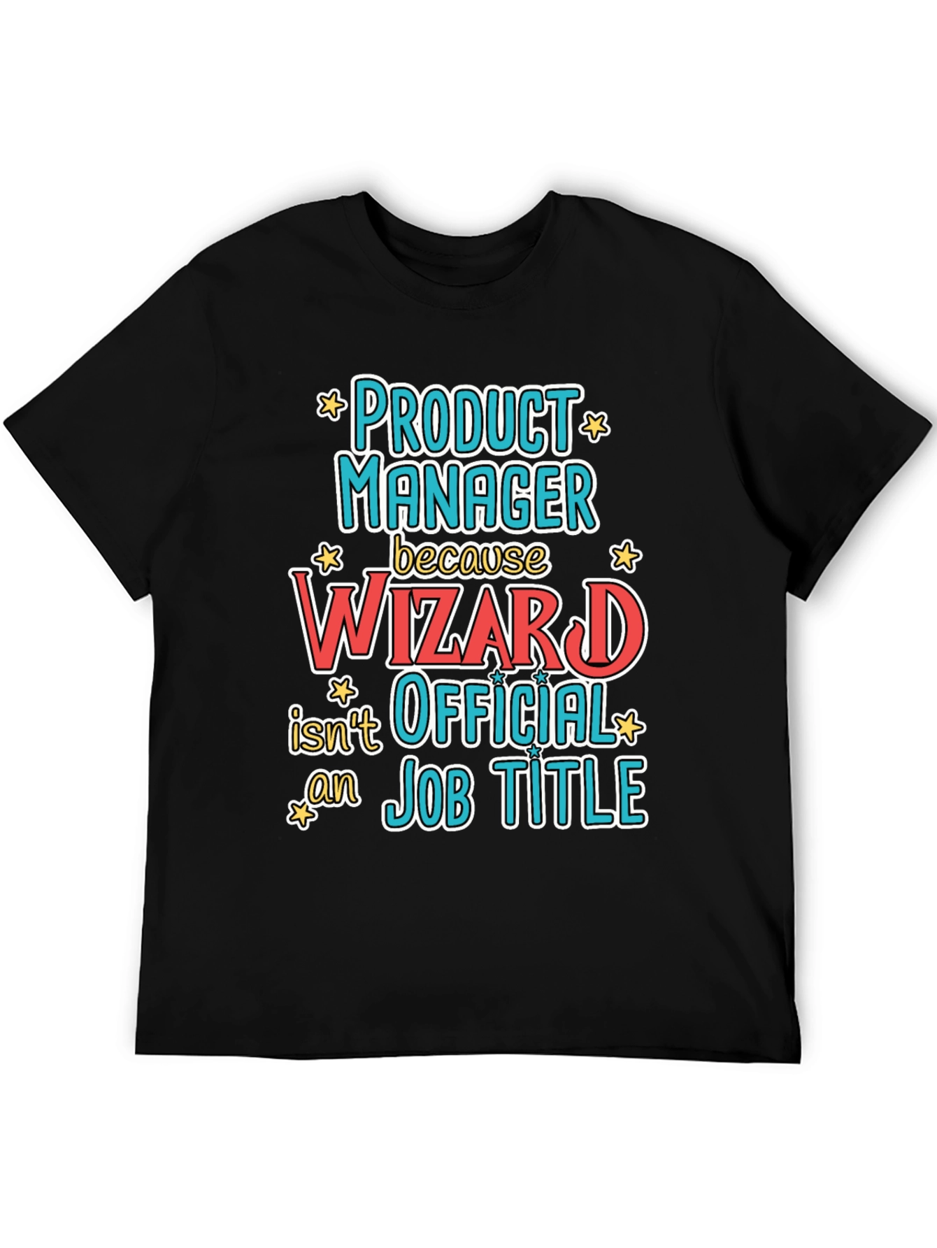 Black Product Manager Wizard Graphic Tee view 5