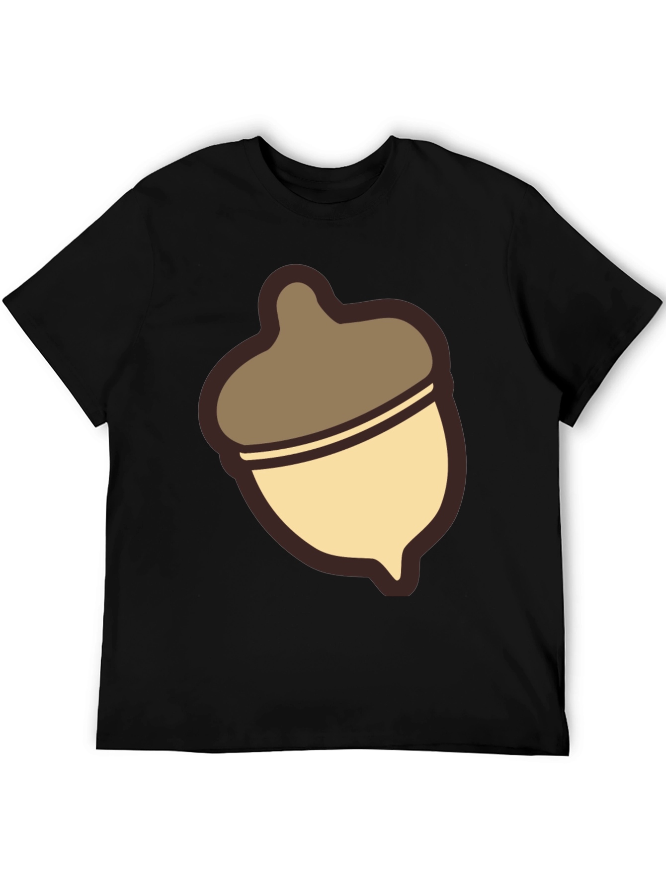 Black Acorn Graphic T-Shirt - Casual Comfort Style view 5