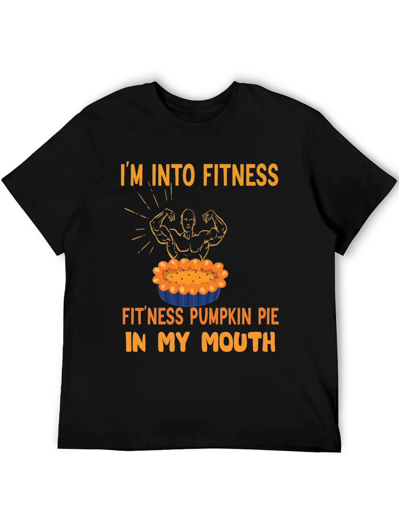 Black Fitness Pumpkin Pie T-Shirt view 5