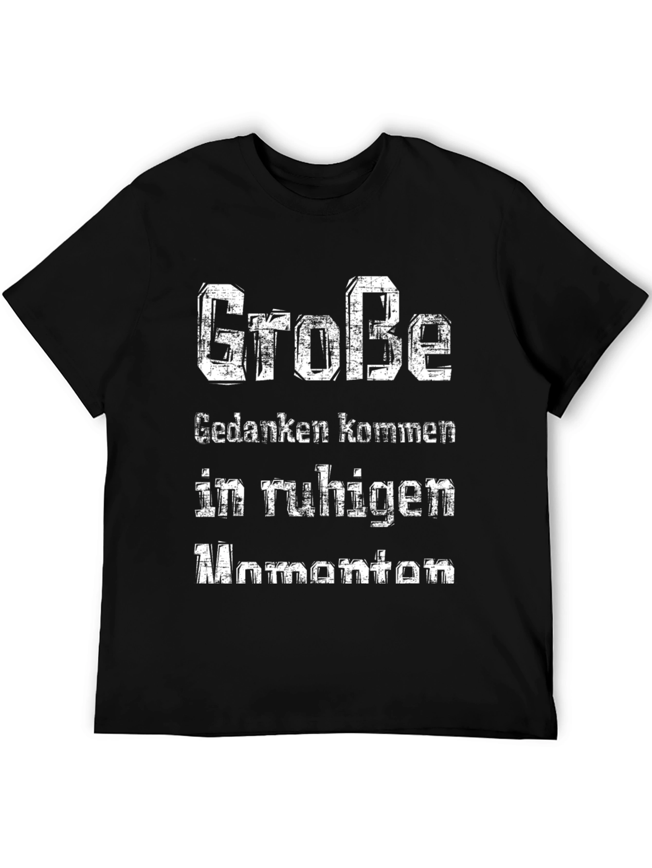 Black Große Gedanken Men's Black Graphic T-Shirt view 5