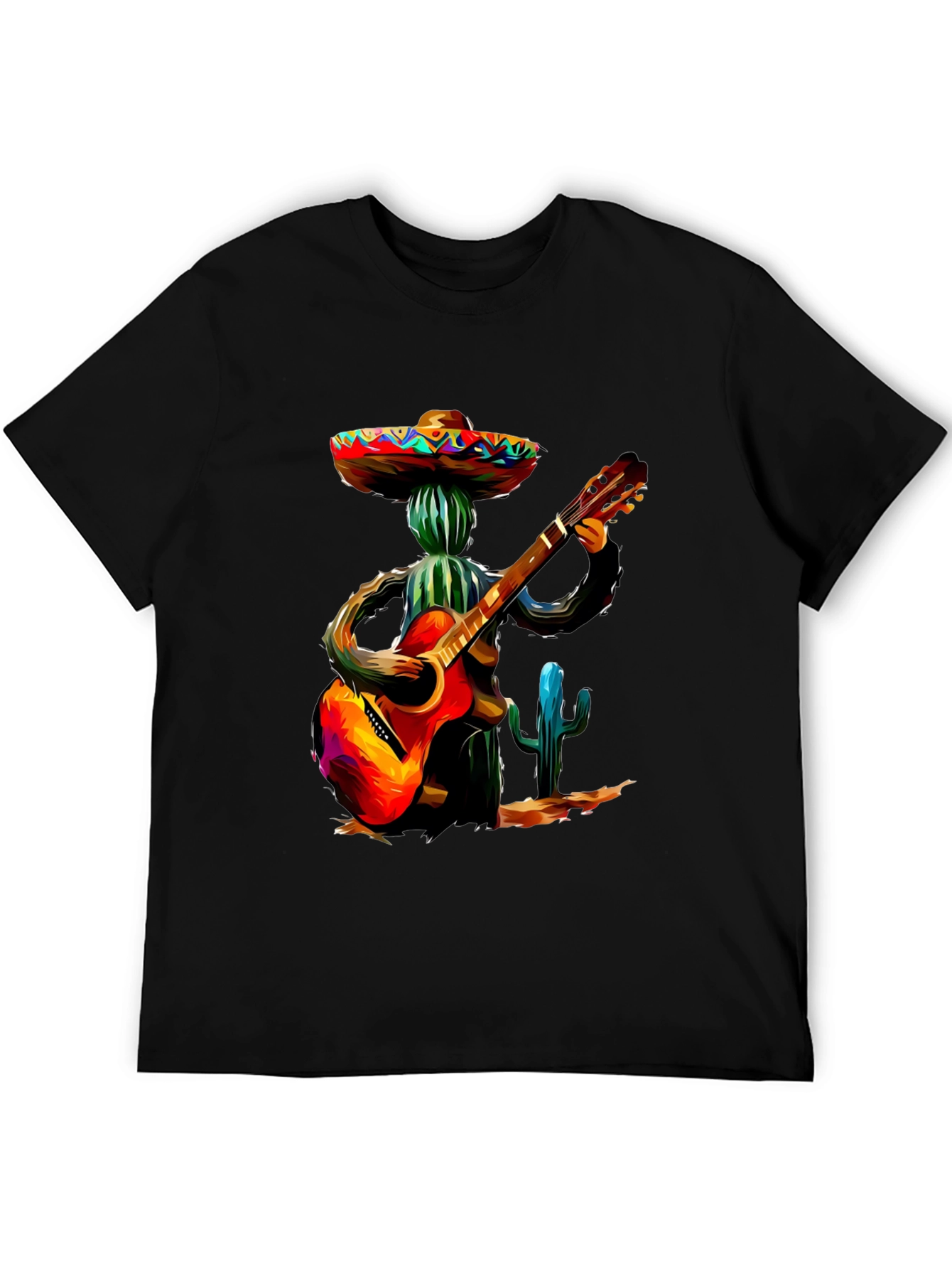 Black Cactus Mariachi T-Shirt view 5