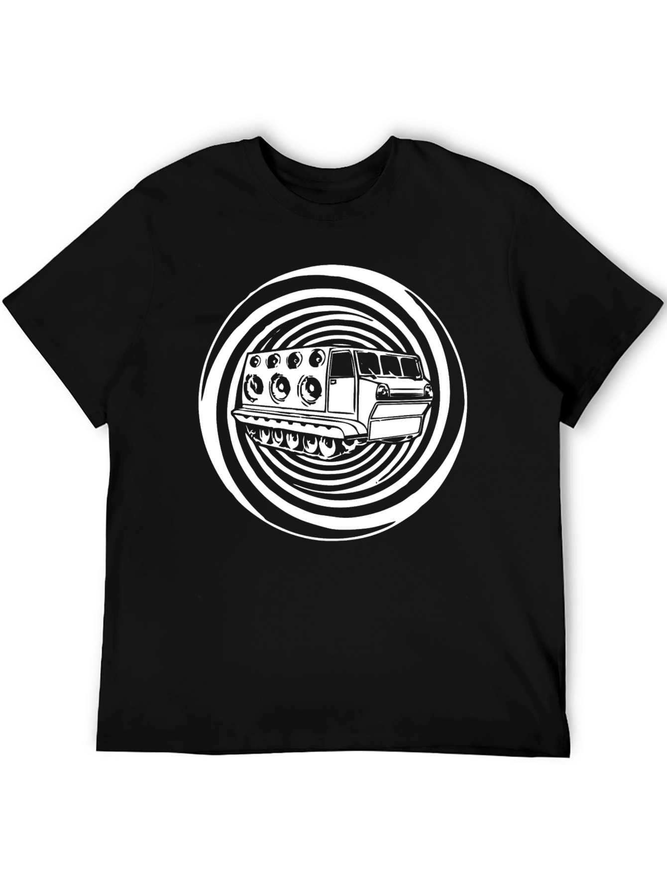 Black Black T-Shirt with Sound System Graphic view 5