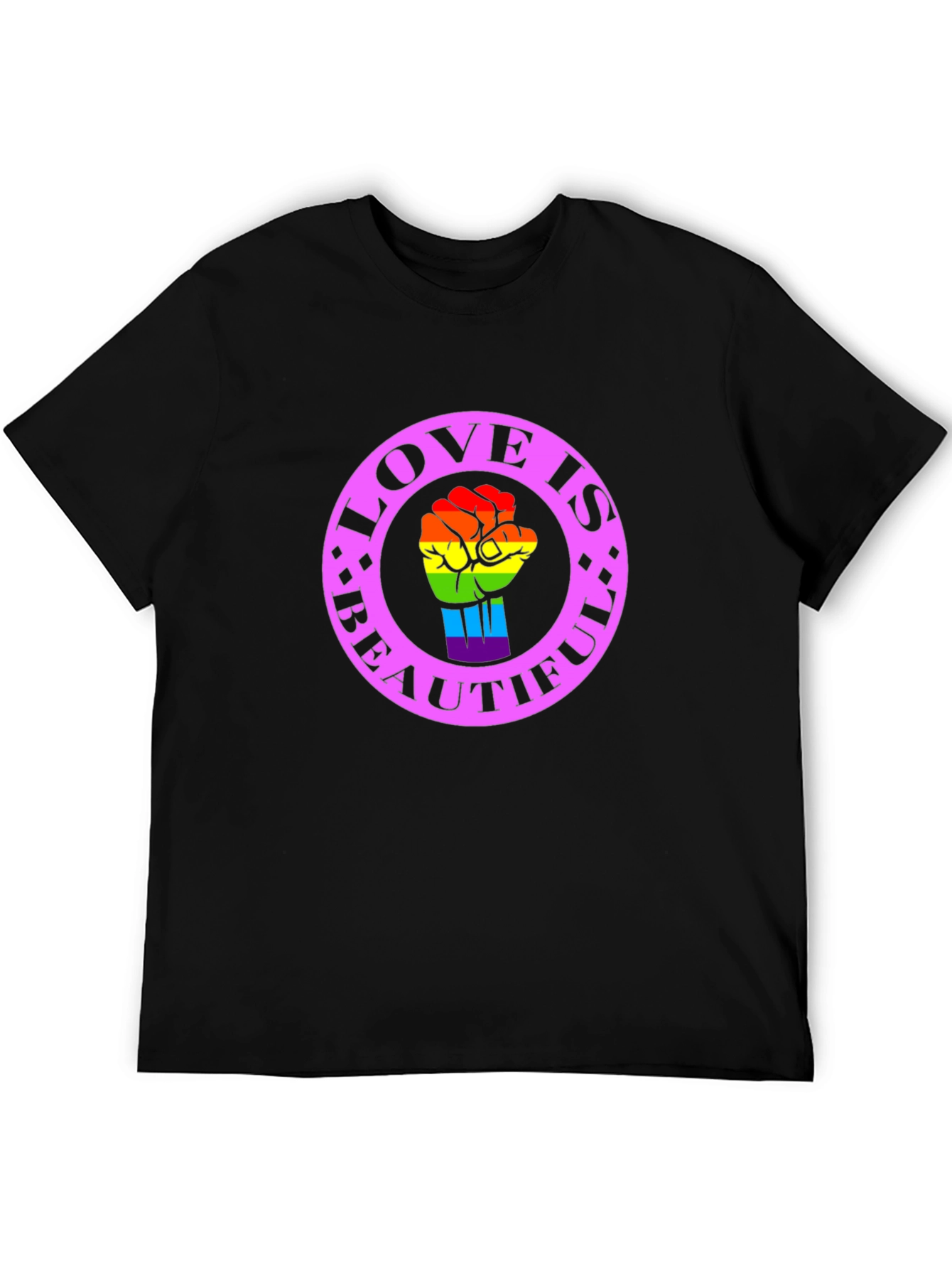 Black Love Is Beautiful Pride T-Shirt view 5