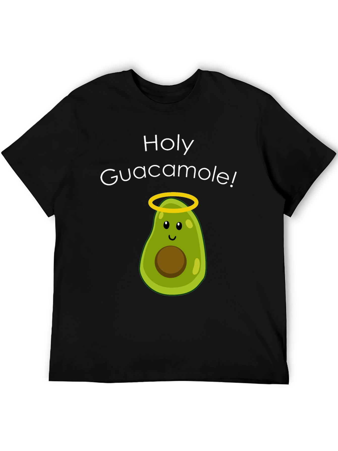 Black Holy Guacamole! Avocado T-Shirt - Funny Graphic Tee view 5