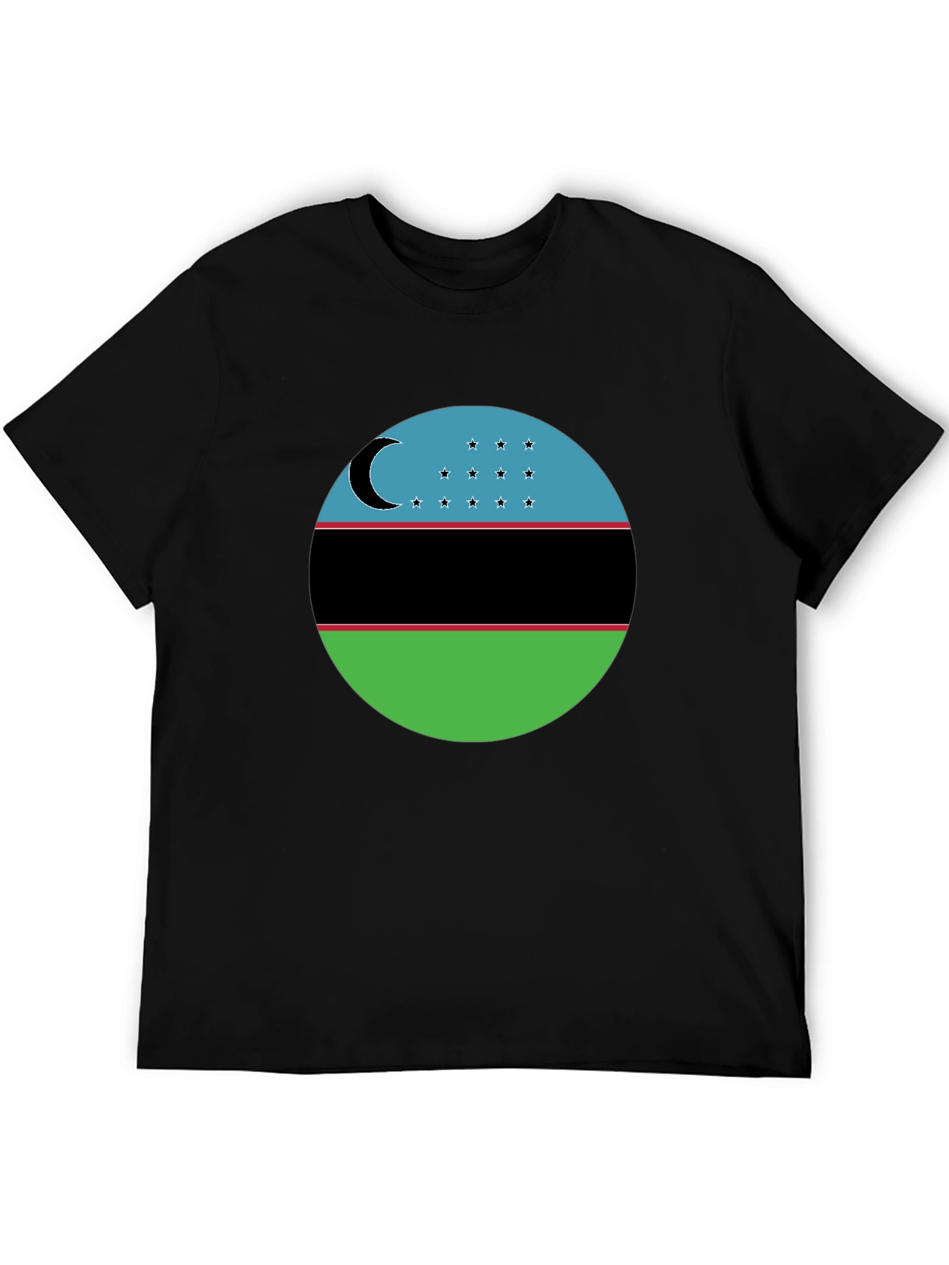 Black Uzbekistan Flag T-Shirt - Patriotic Pride Tee view 5