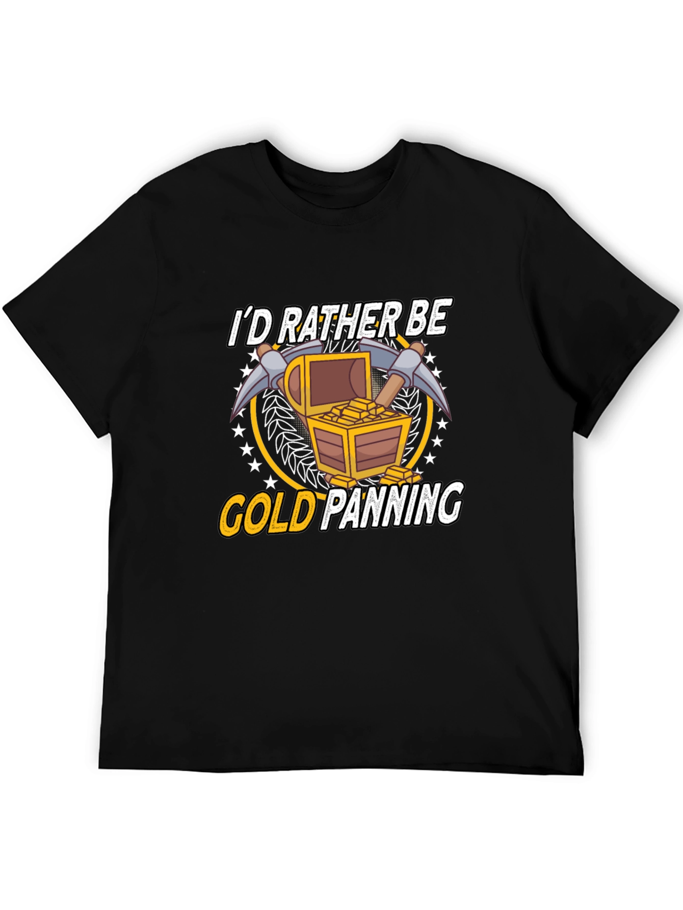 Black Gold Panning T-Shirt - Funny Miner Gift view 5