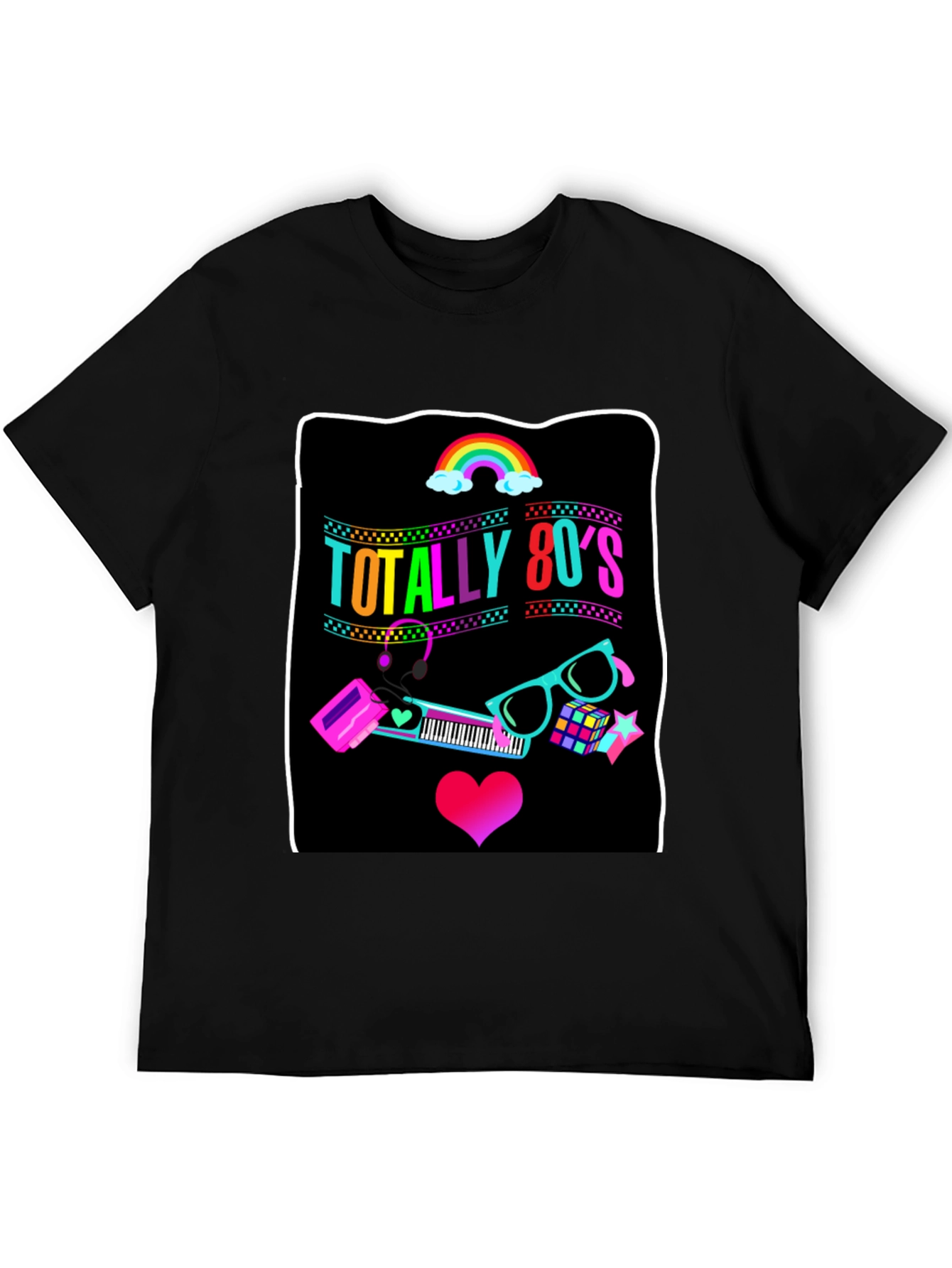 Black Totally 80's Retro T-Shirt view 5