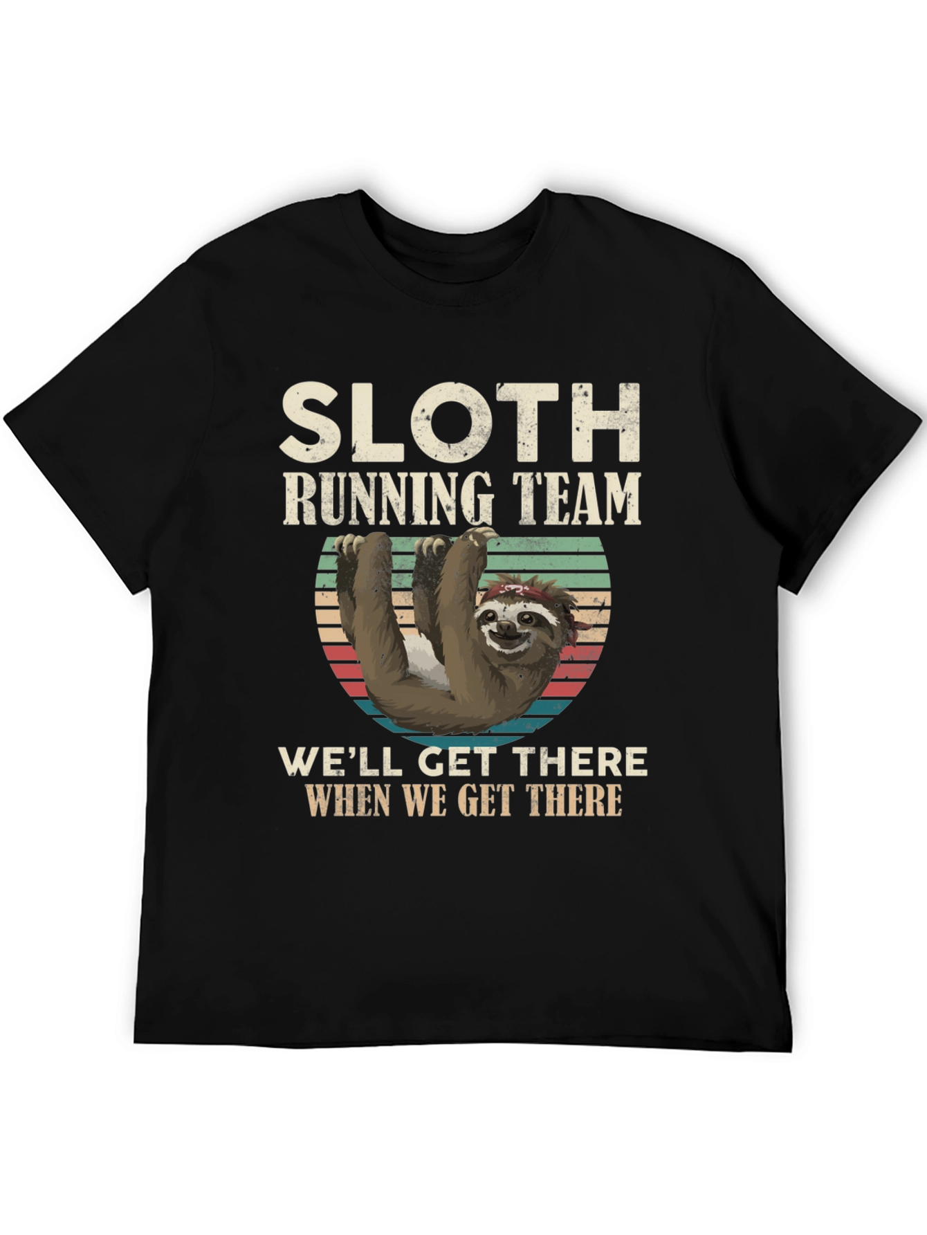 Black Sloth Running Team T-Shirt - Funny & Comfortable view 5