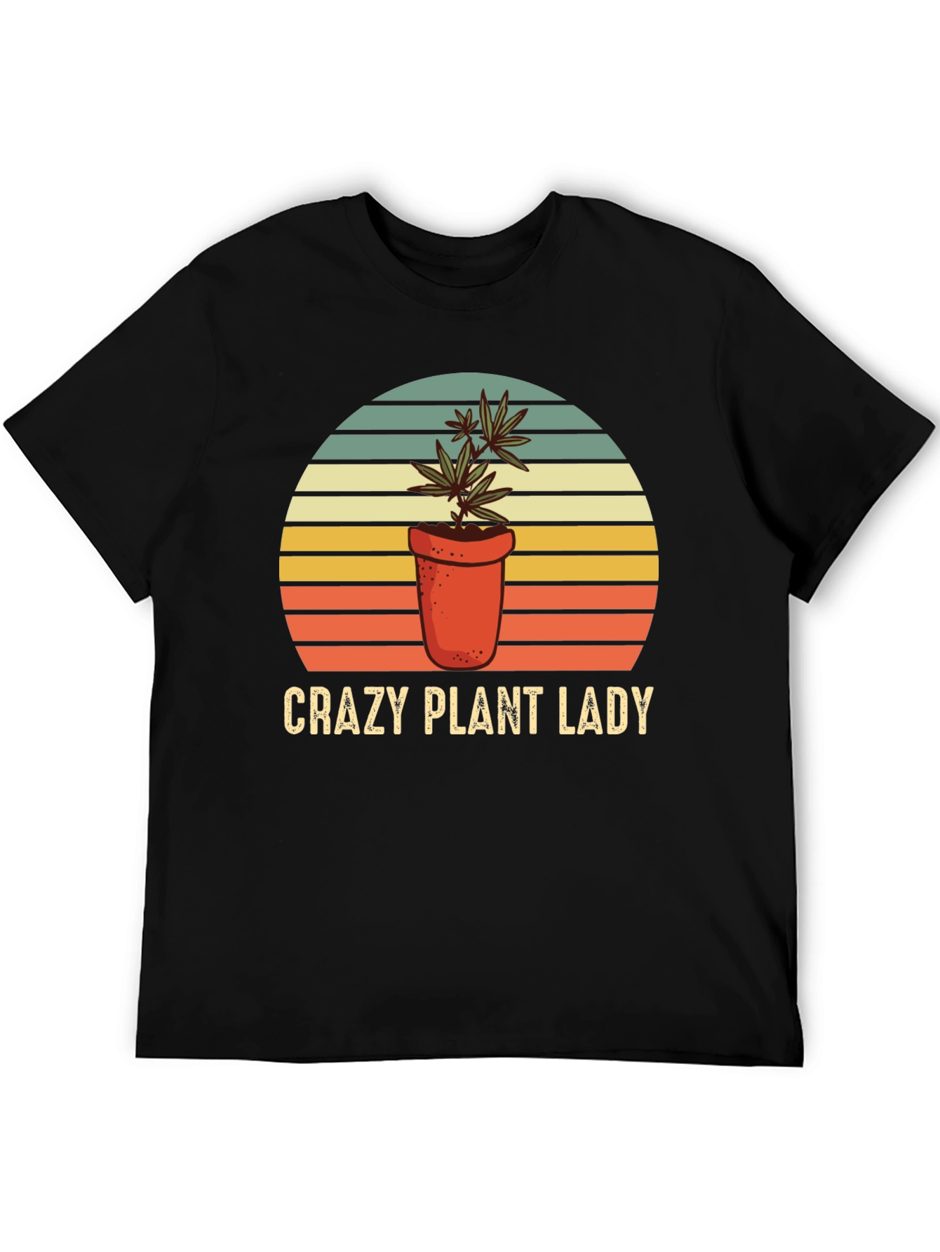Black Crazy Plant Lady T-Shirt - Novelty Tee view 5