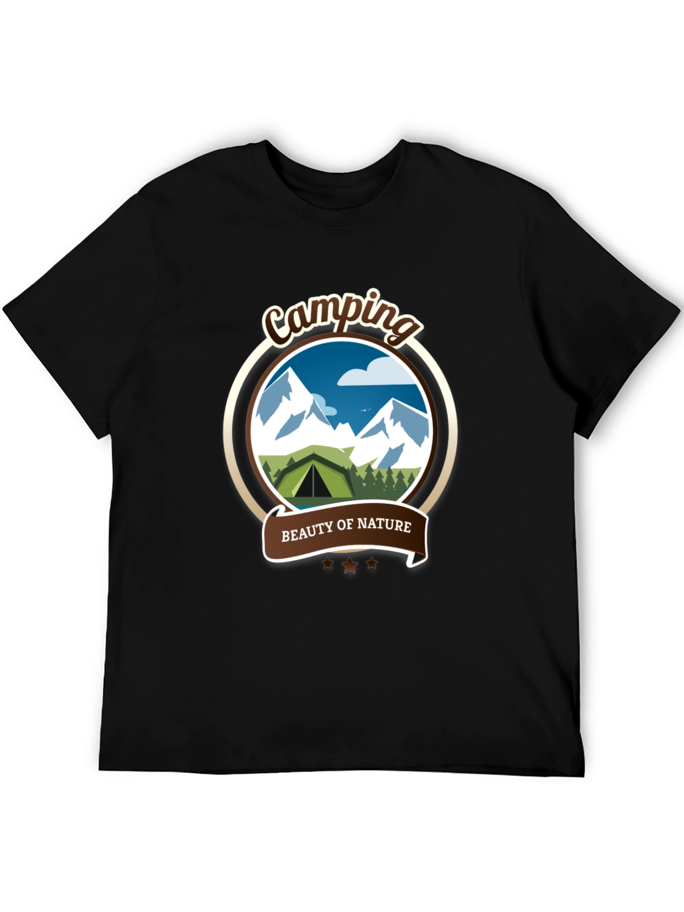 Black Camping Beauty of Nature Graphic Tee view 5