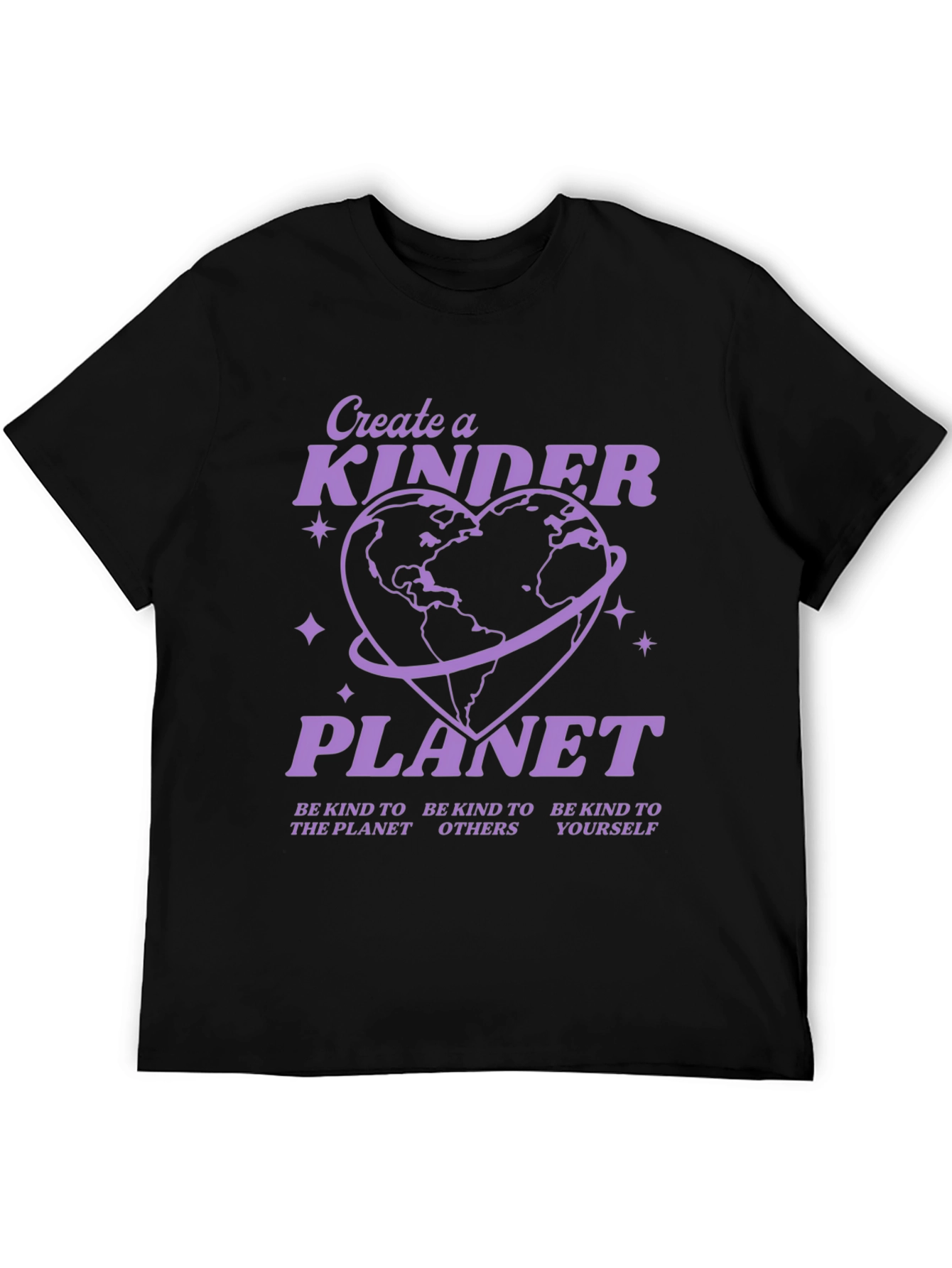 Black Kind Planet Graphic Tee - Black view 5