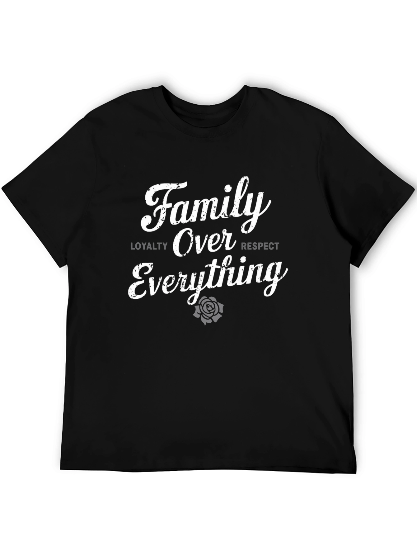 Family Over Everything Graphic Tee - Black - 5