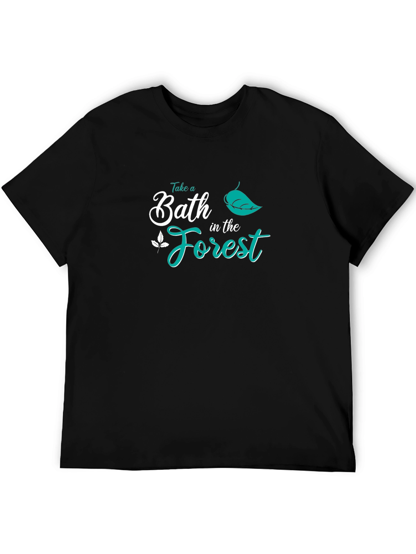 Black Take a Bath in the Forest Graphic Tee view 5