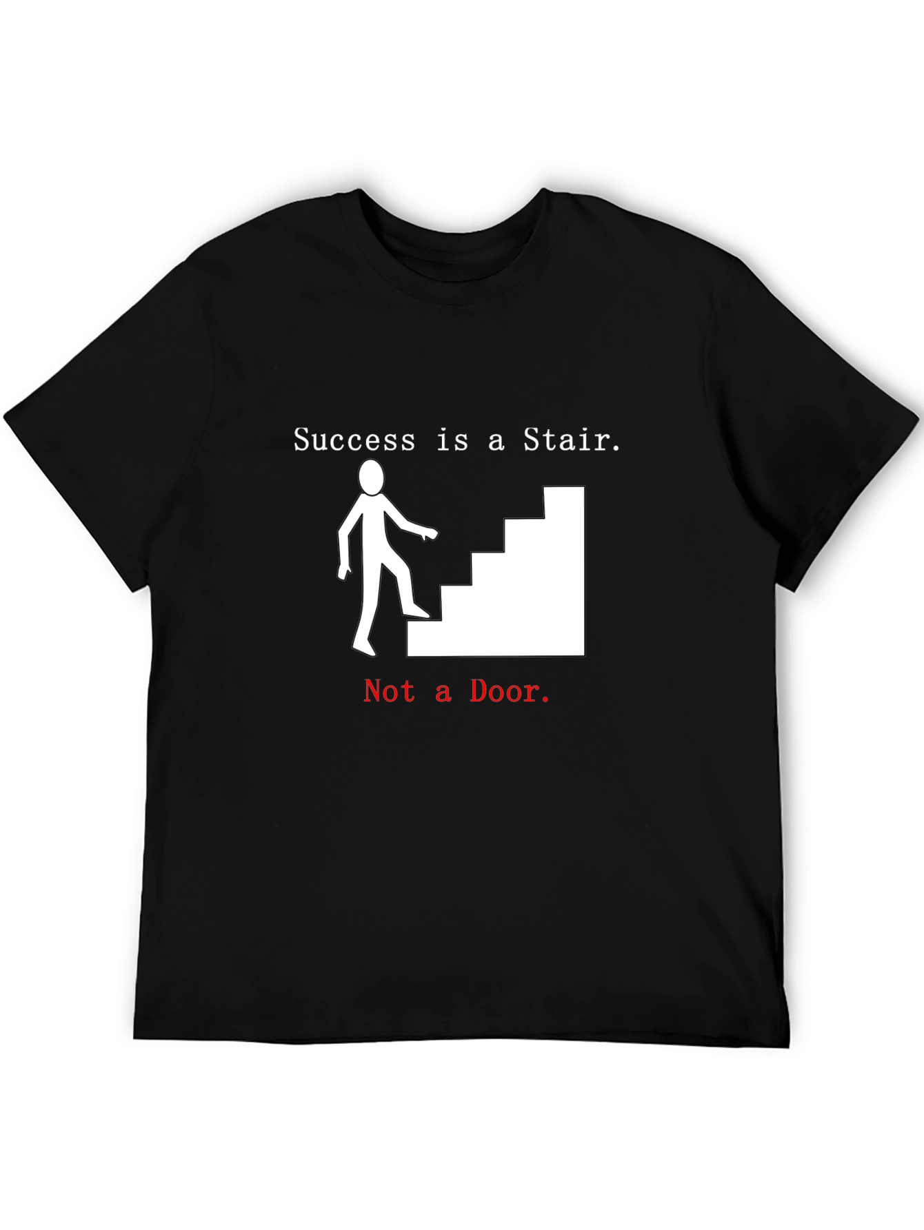 Black Success Stair T-Shirt - Motivational Tee view 5