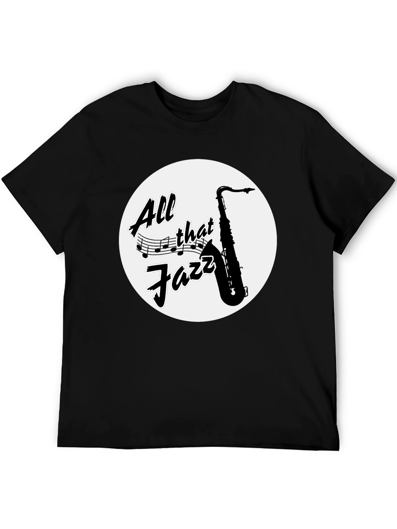 Black All That Jazz Saxophone Graphic Tee view 5