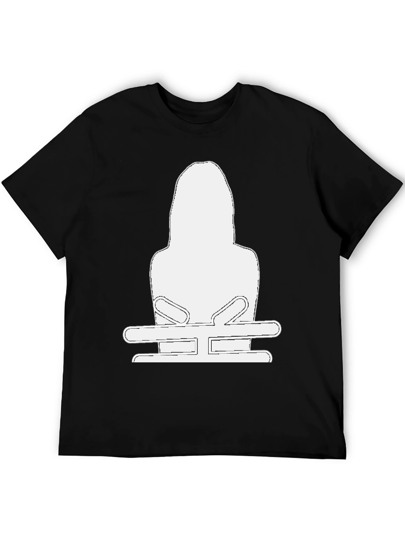 Black Black T-Shirt with White Graphic view 5