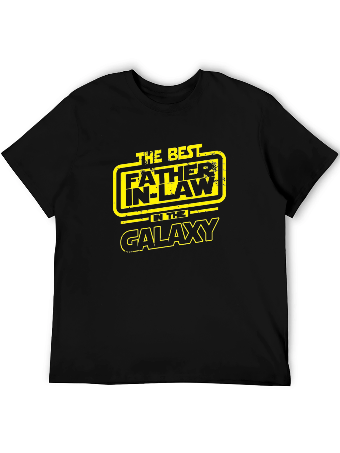 Black Best Father-In-Law Galaxy T-Shirt - Black view 5