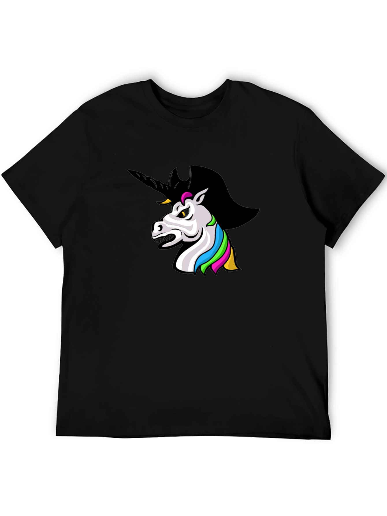 Black Unicorn Graphic Black T-Shirt view 5