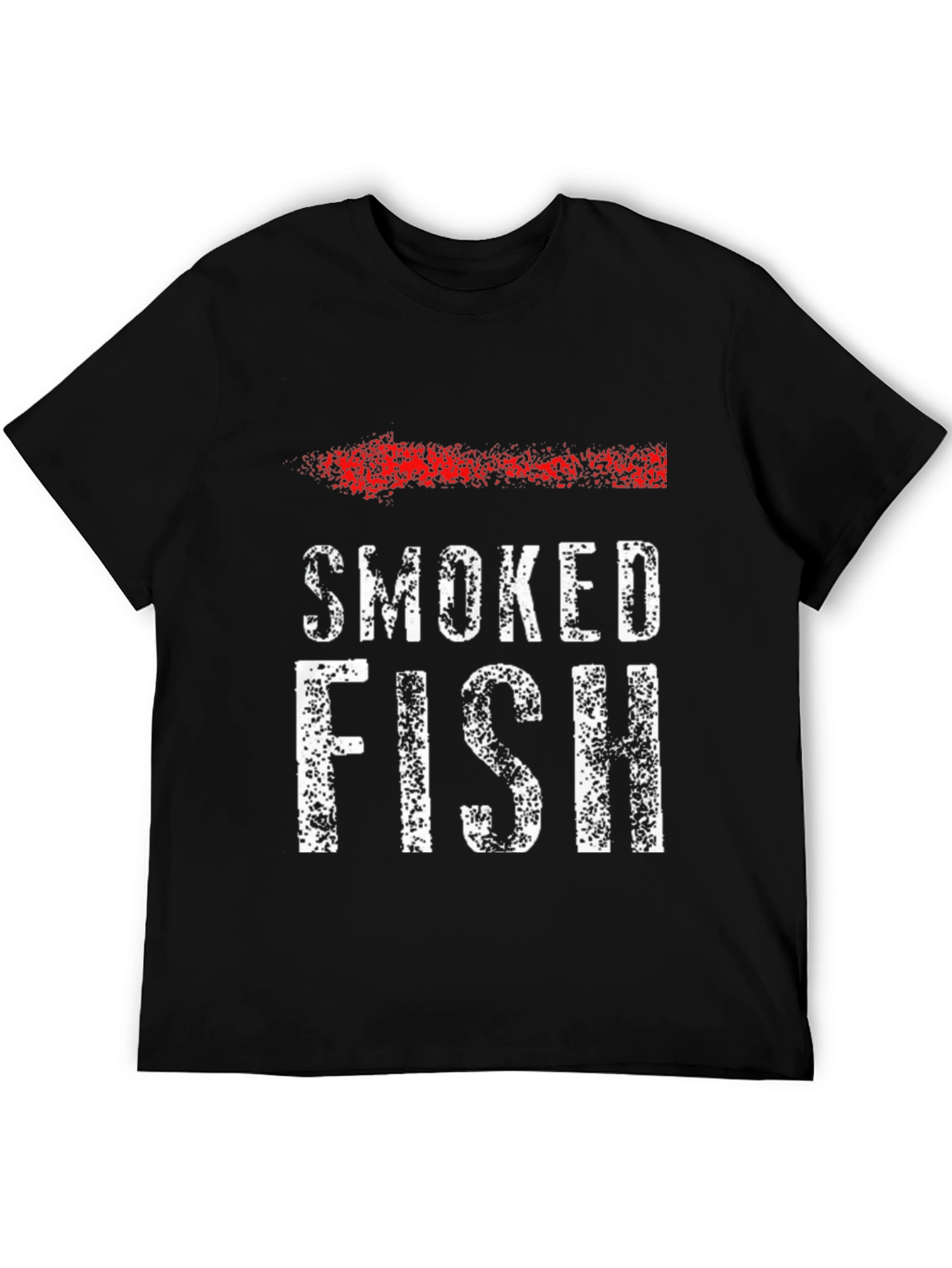 Black Smoked Fish Graphic T-Shirt - Bold Text Design view 5
