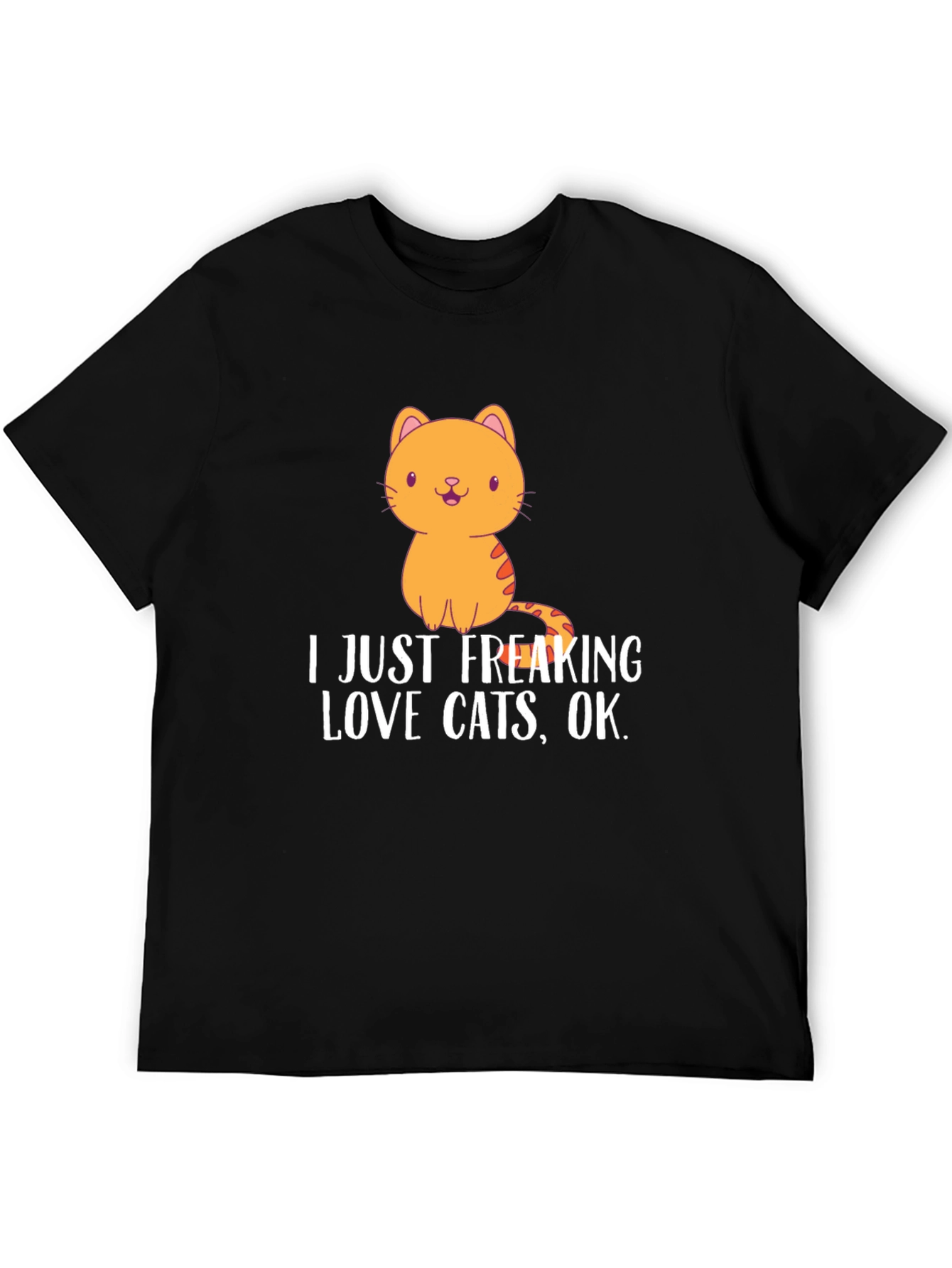 Black I Just Freaking Love Cats T-Shirt view 5