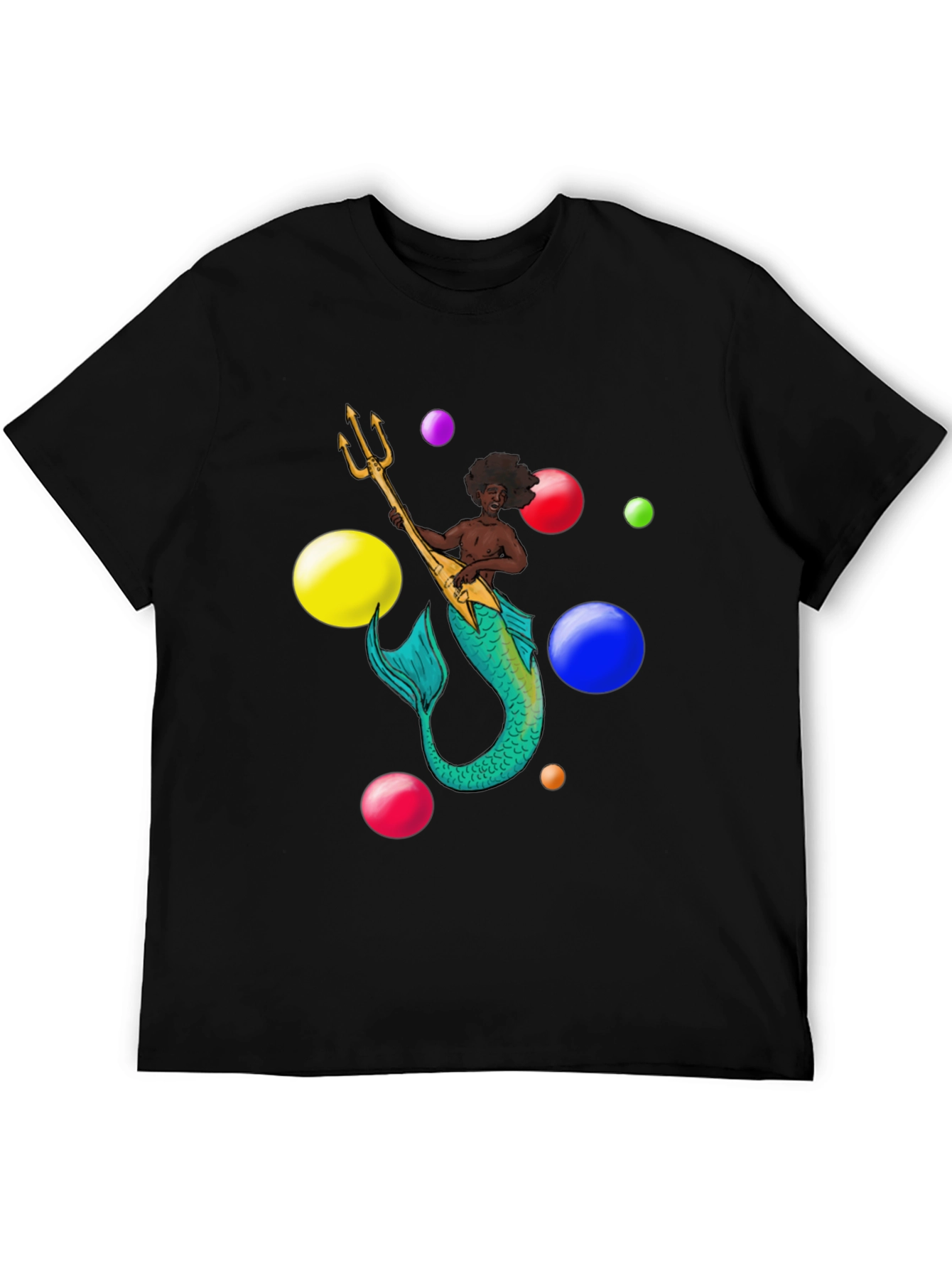 Black Mermaid Musician Graphic T-Shirt view 5