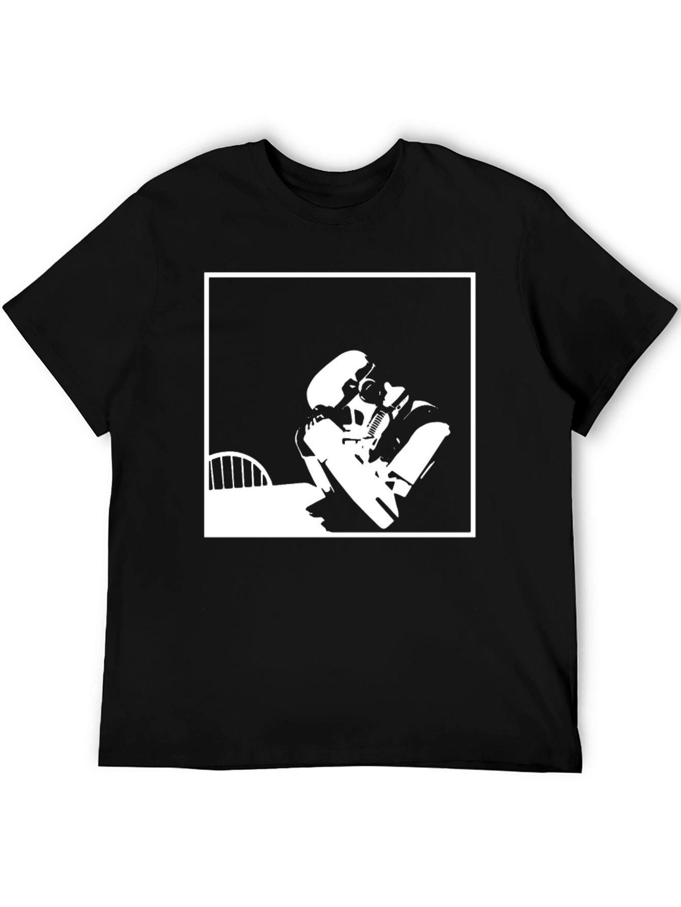 Black Graphic Print Black T-Shirt - Modern Streetwear view 5