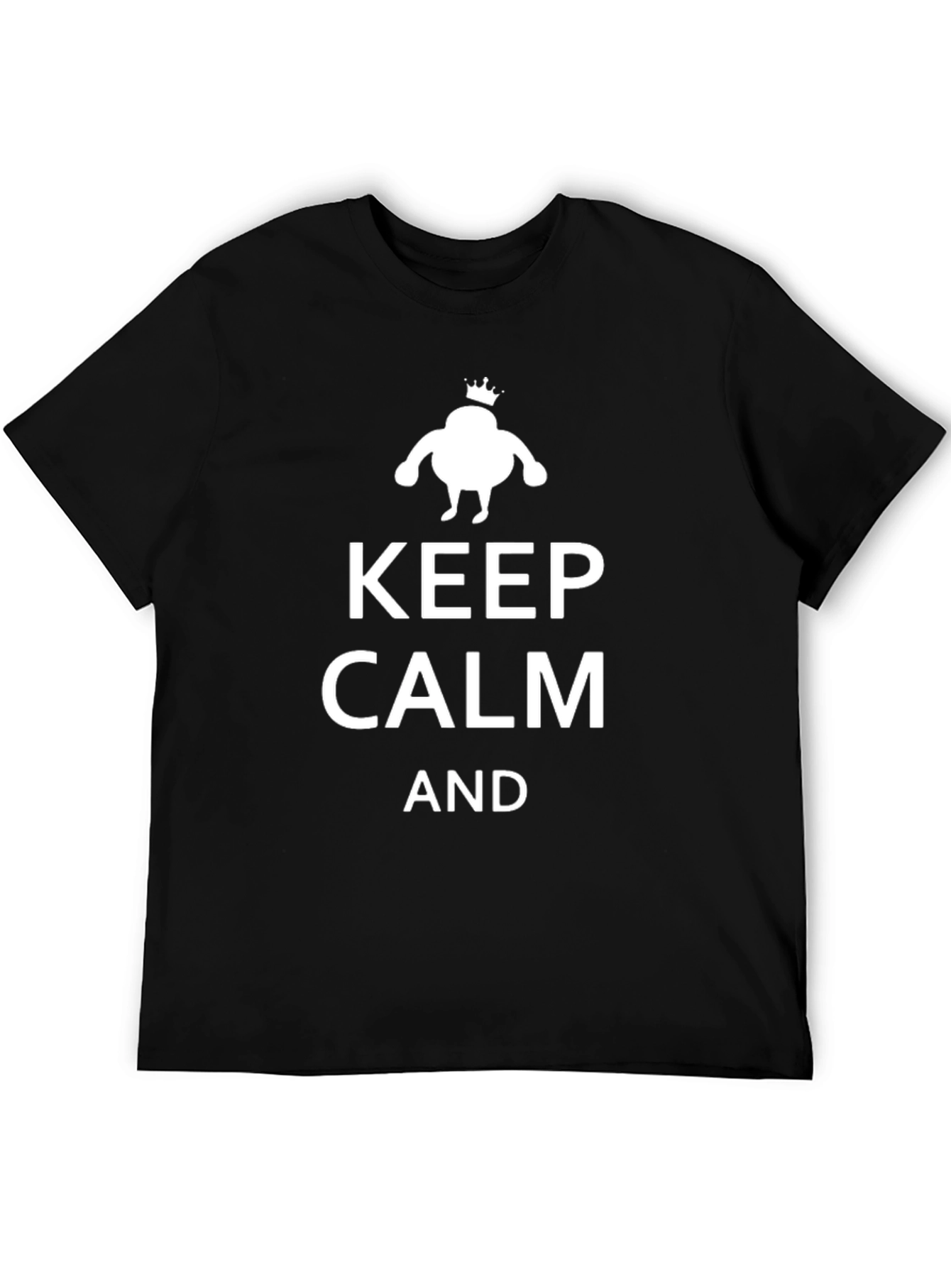 Black Keep Calm King Boo T-Shirt - Black view 5