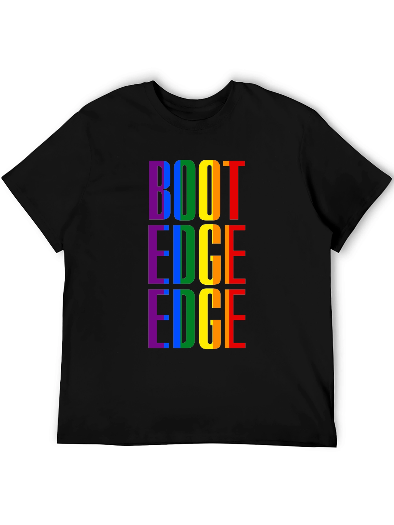 Black Rainbow "BOOT EDGE EDGE" Pride T-Shirt view 5