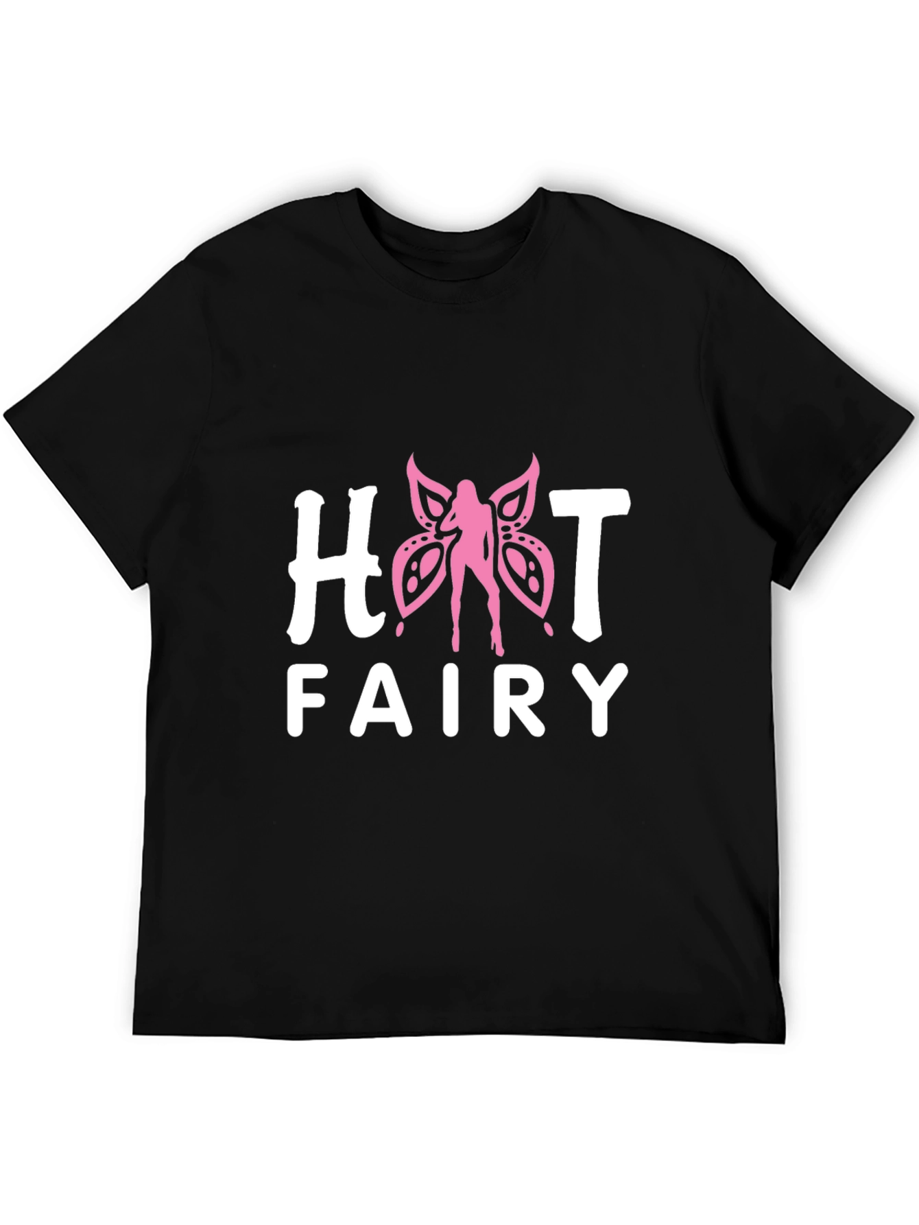 Black Hot Fairy Graphic T-Shirt - Black Tee view 5