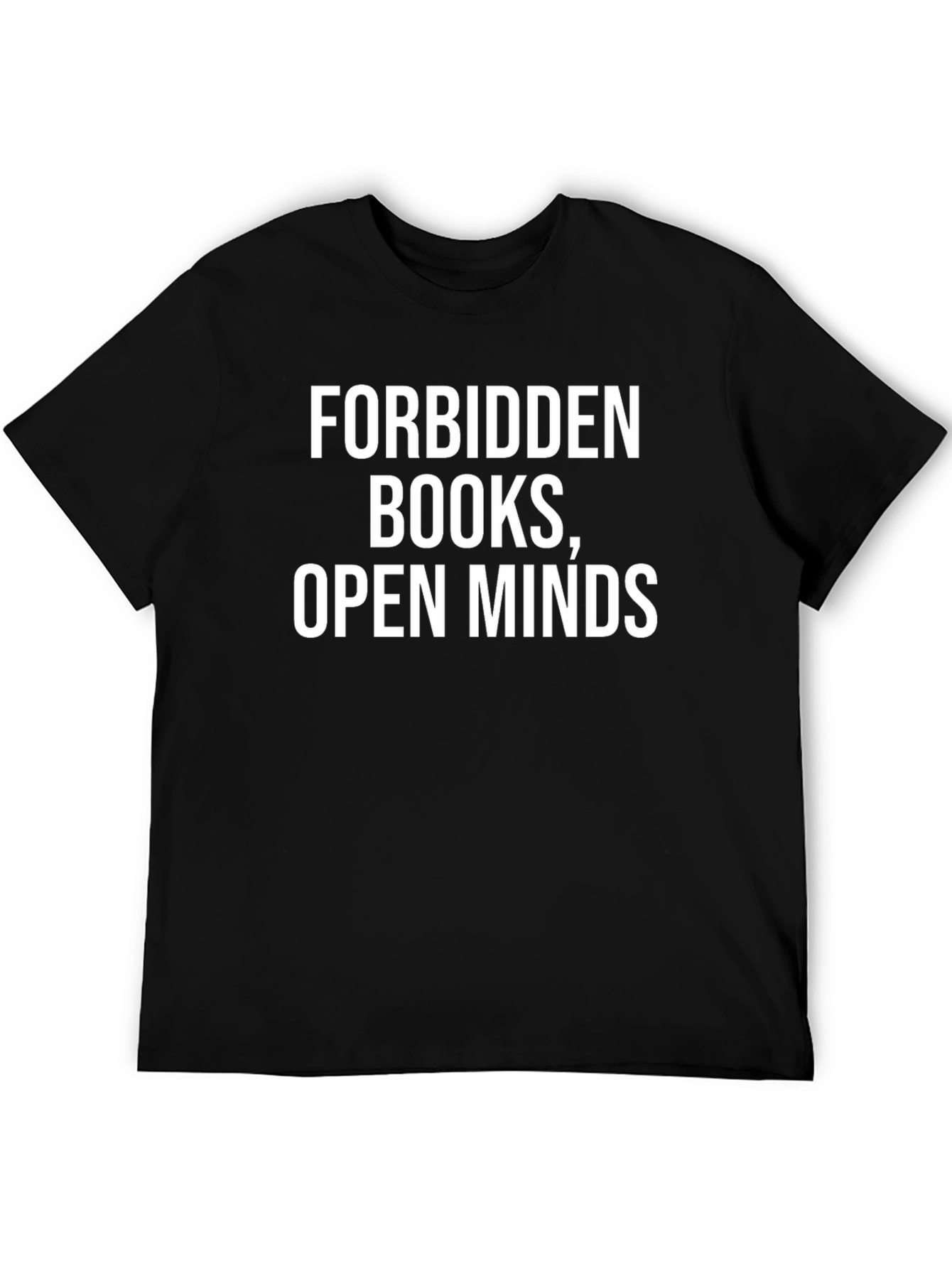 Black Forbidden Books, Open Minds Graphic T-Shirt view 5