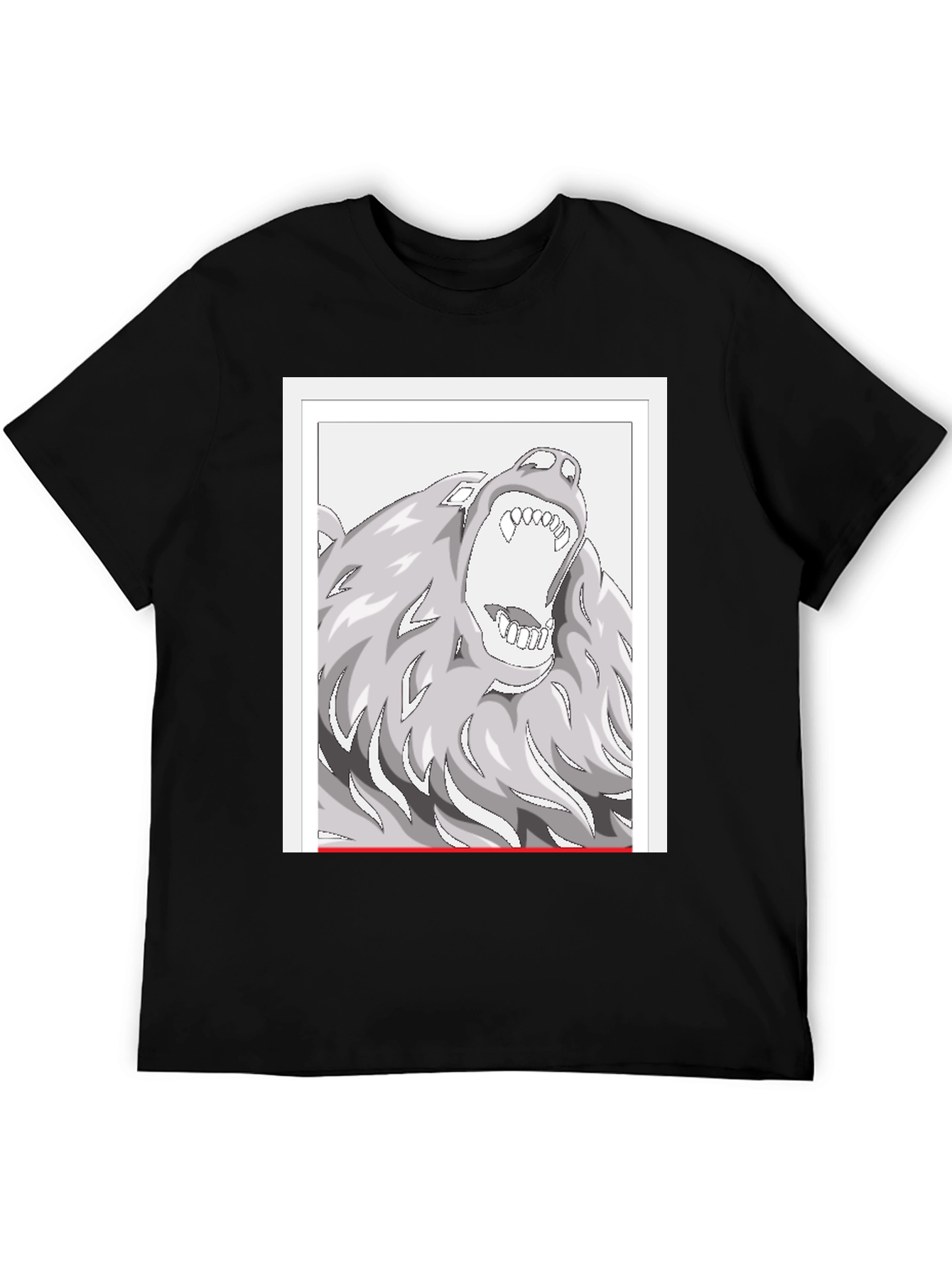 Black Wolf Graphic Tee - Black view 5