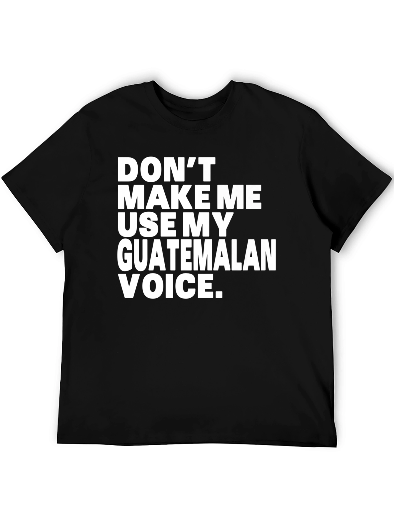 Black Guatemalan Voice T-Shirt - Funny Novelty Tee view 5